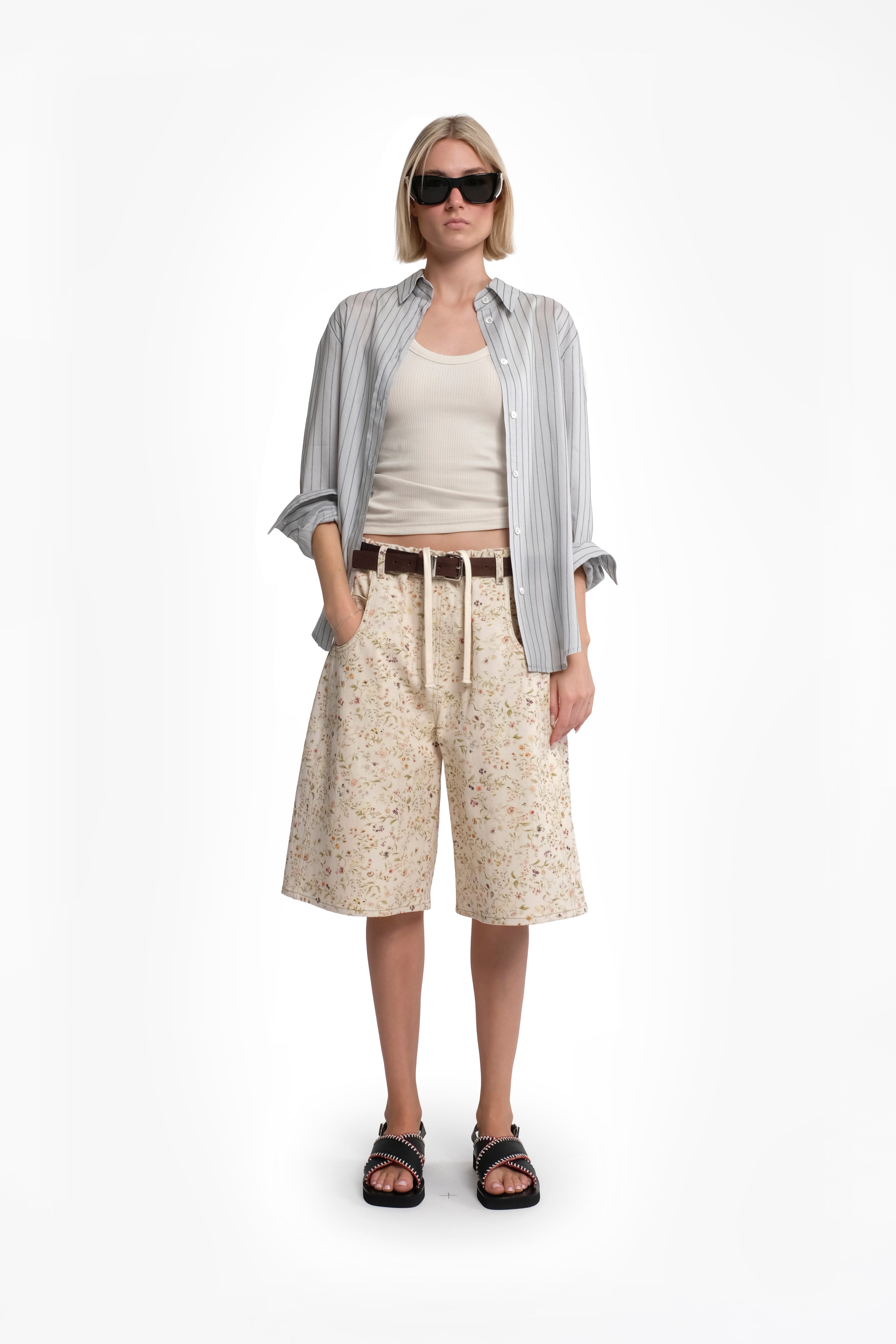 Floral Print Bermuda Shorts