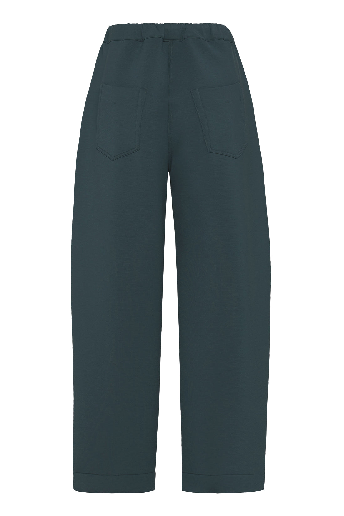 Soft Forest Green Pants In Scuba Jersey
