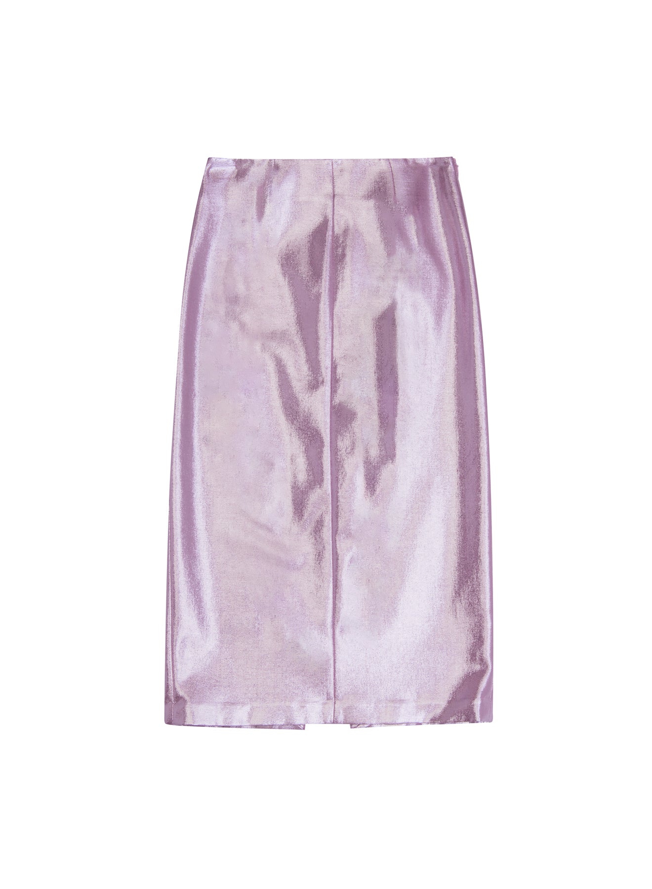 Pink Lurex Midi Skirt