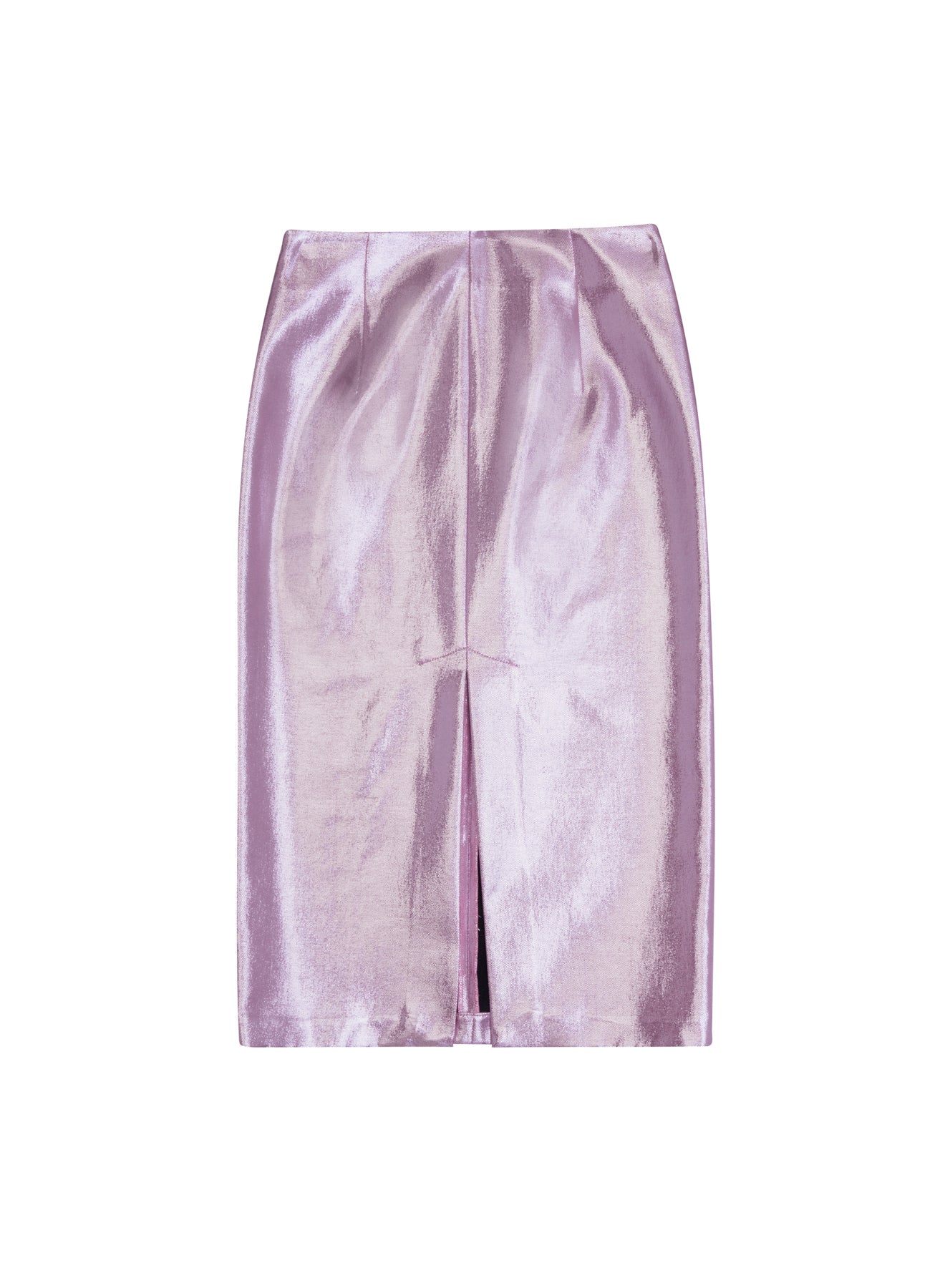 Pink Lurex Midi Skirt