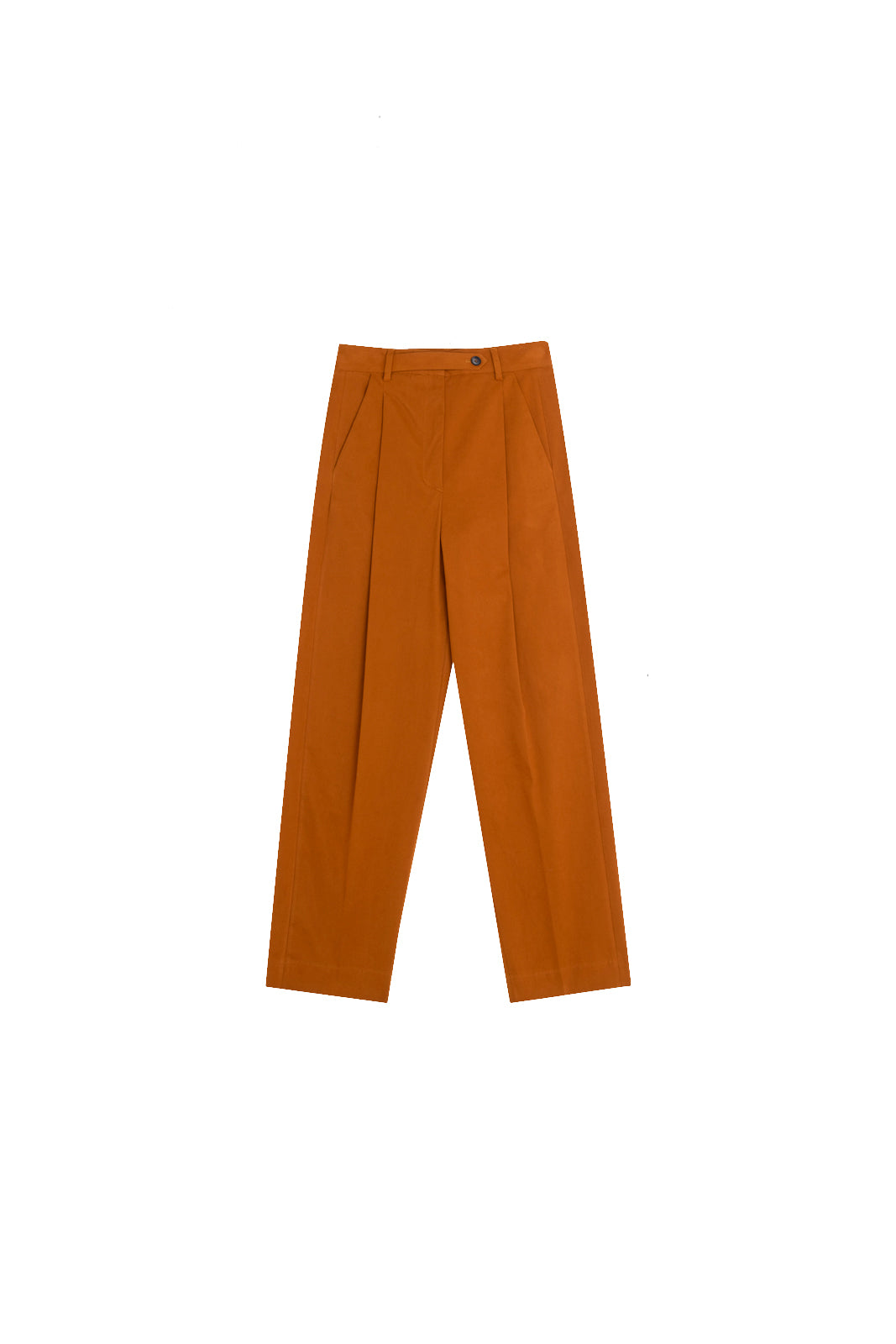 Mustard Straight-Leg Trousers