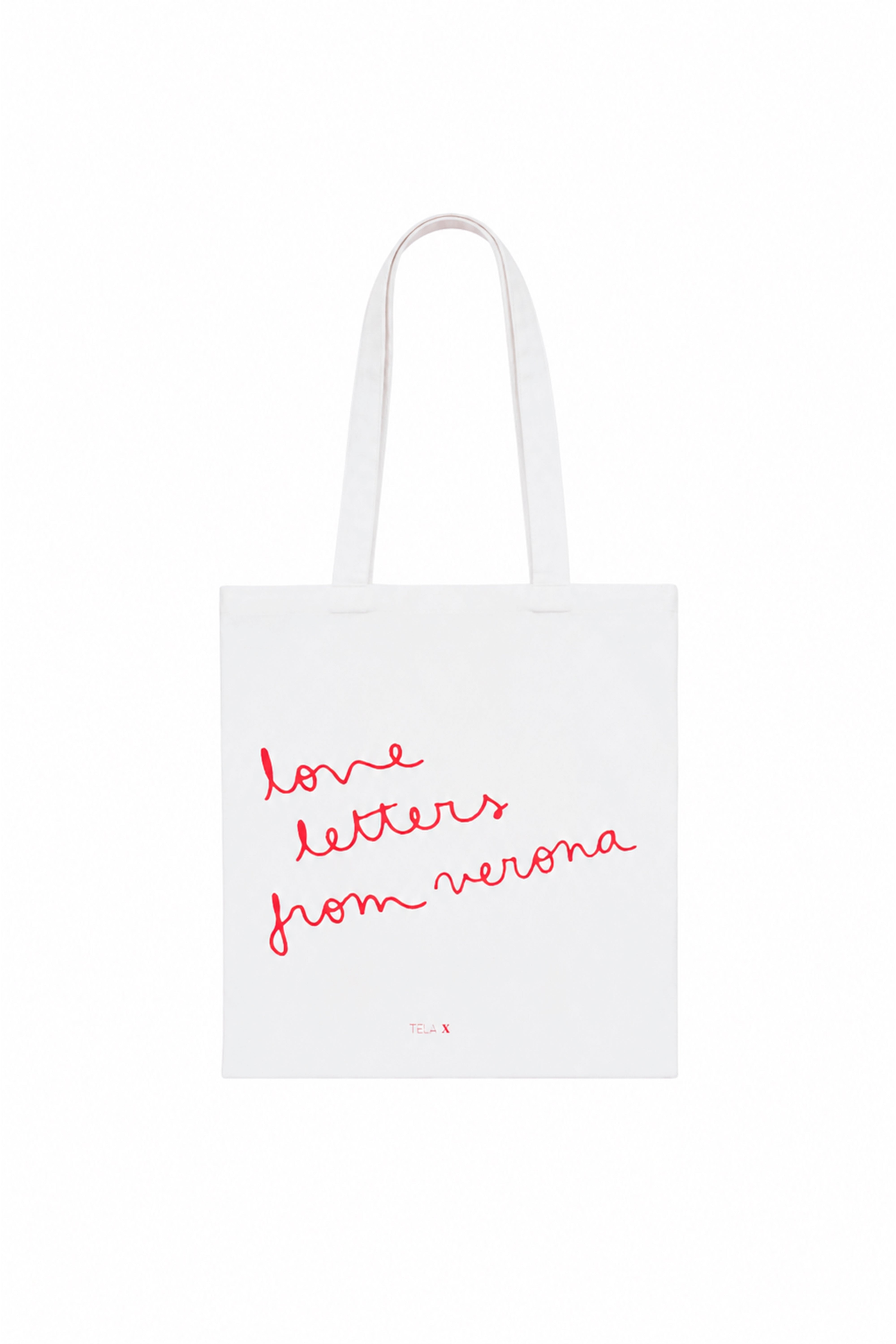 EXCLUSIVE ONLINE & IN PARIS: White Cotton Tote Bag - Love Letters from Verona
