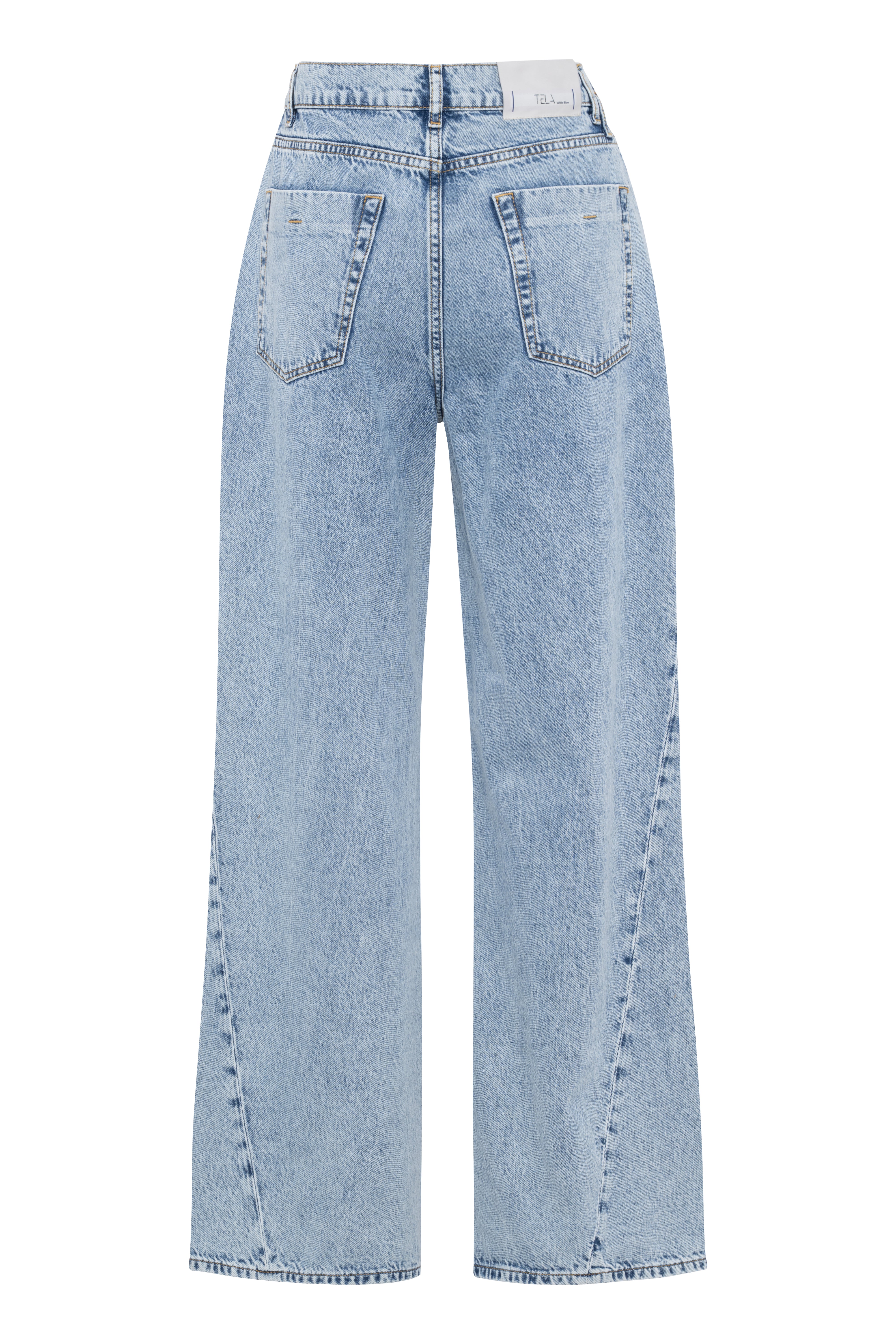 Wide Leg Jeans In Light Blue Denim