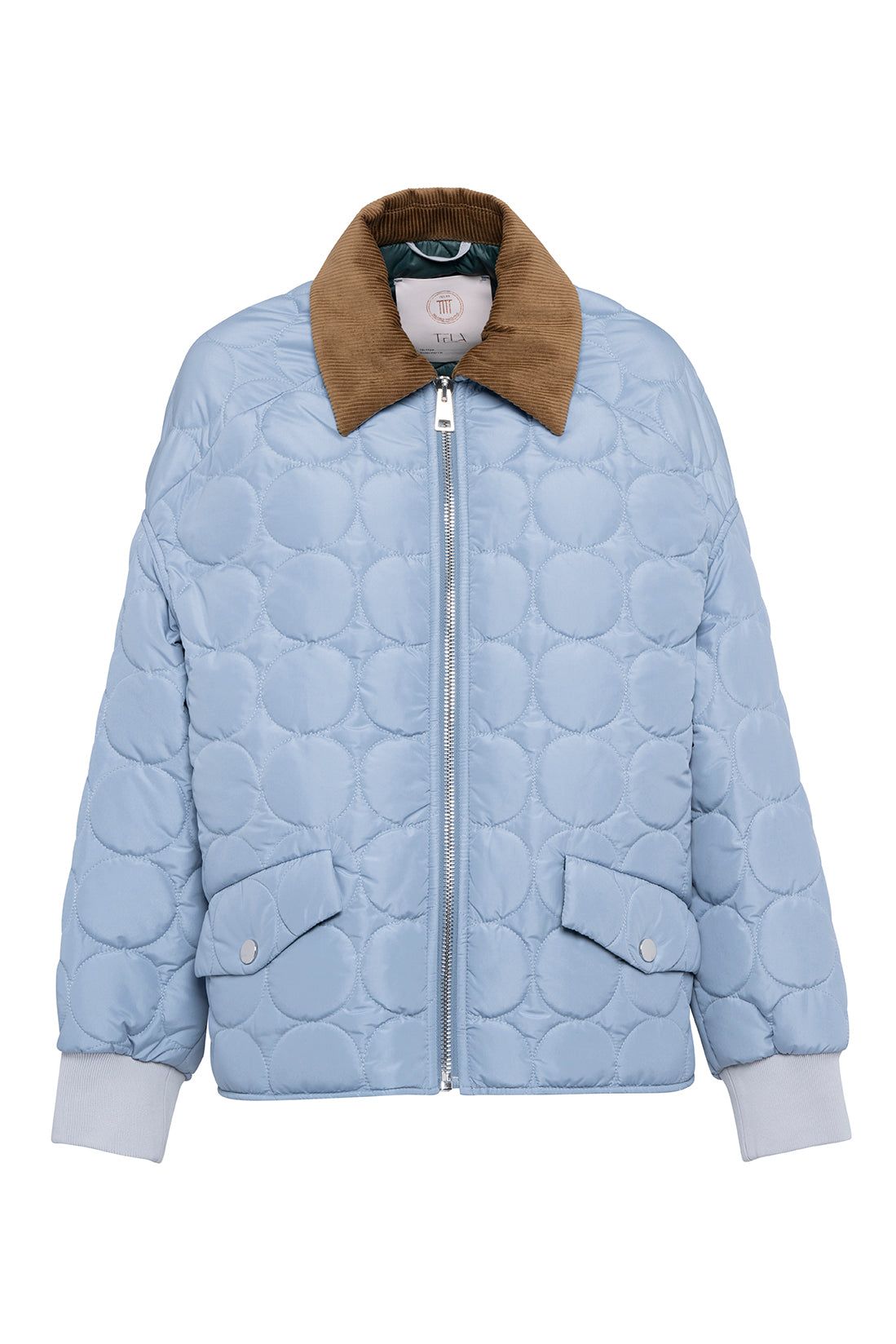 Light Blue Bubble Quilted Jacket