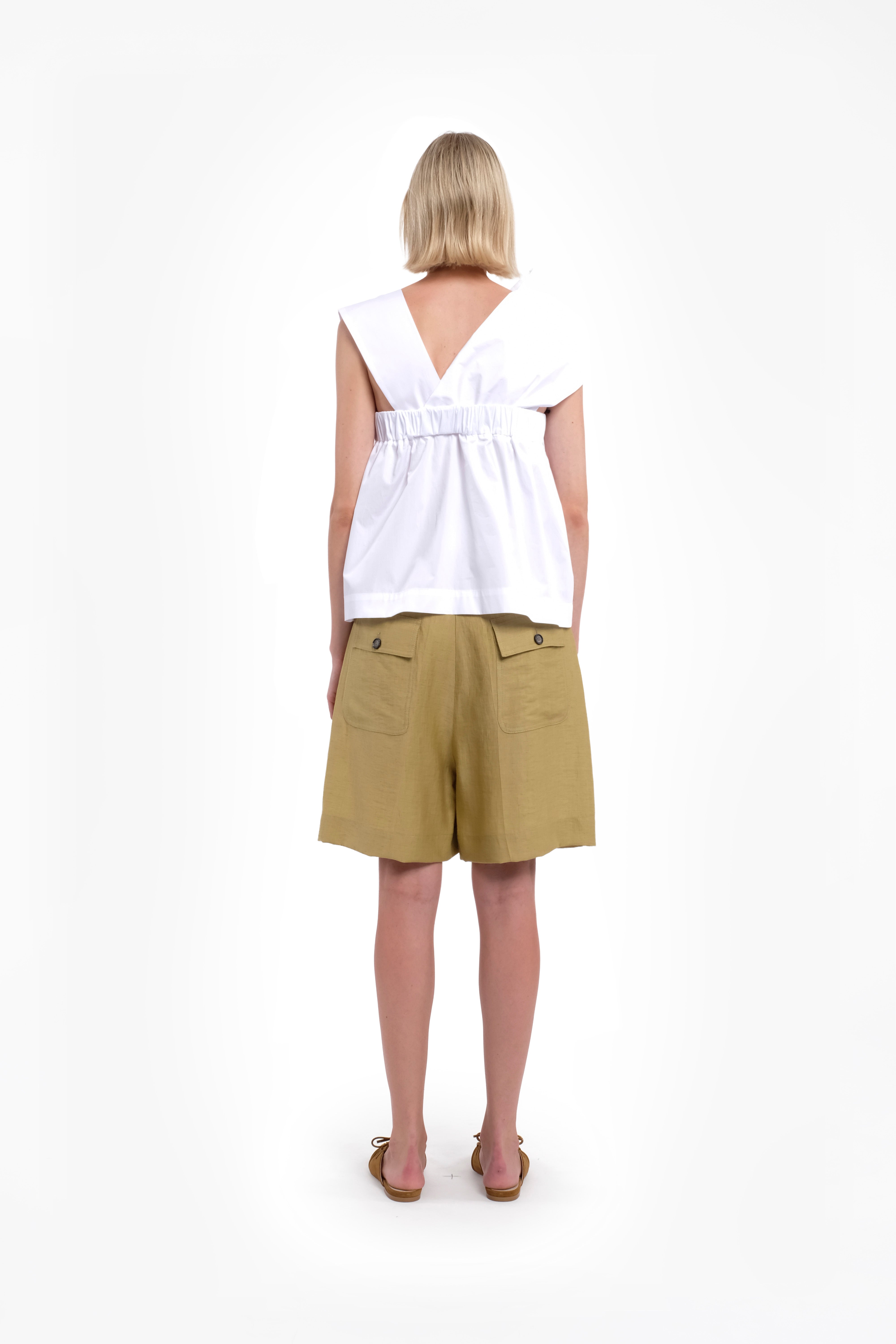 Open-Back Suede Moccasin Slippers In Mustard Color