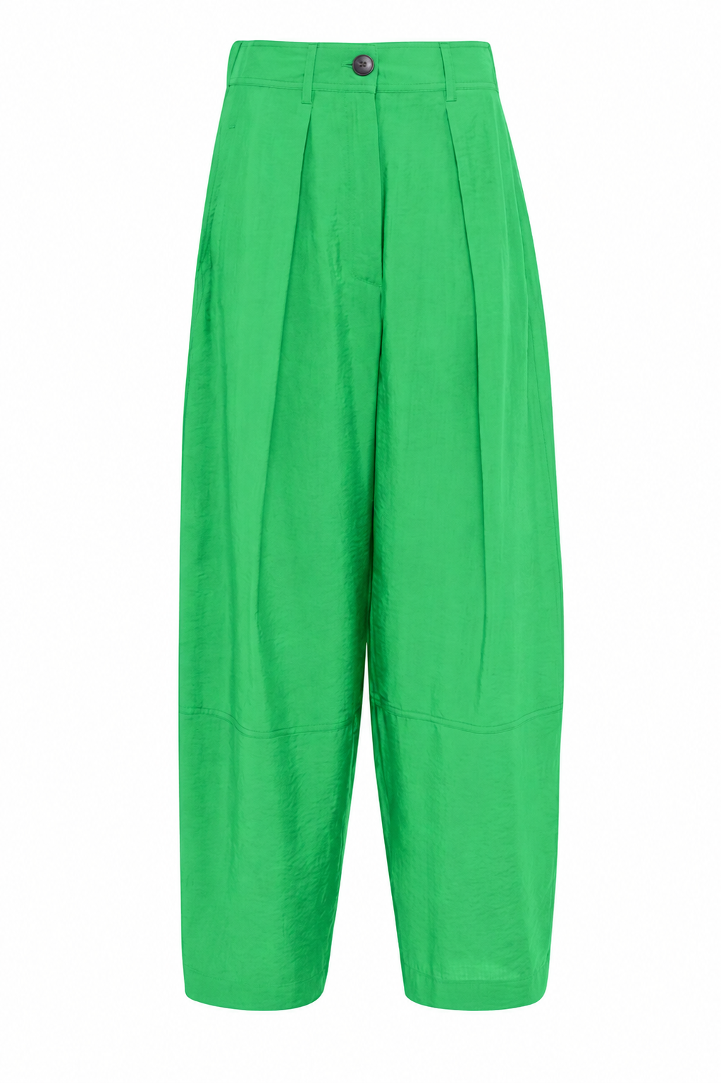 Pantaloni balloon morbidi in tencel color verde 