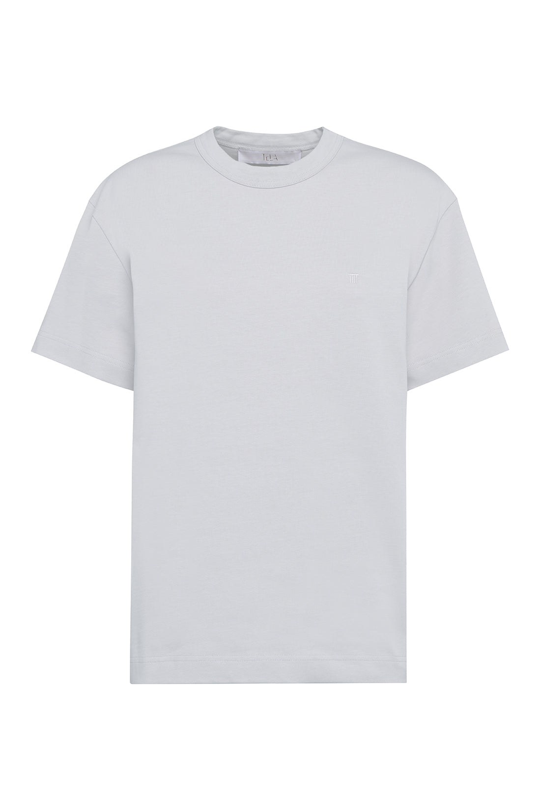 White Cotton T-shirt With Embroidered Logo