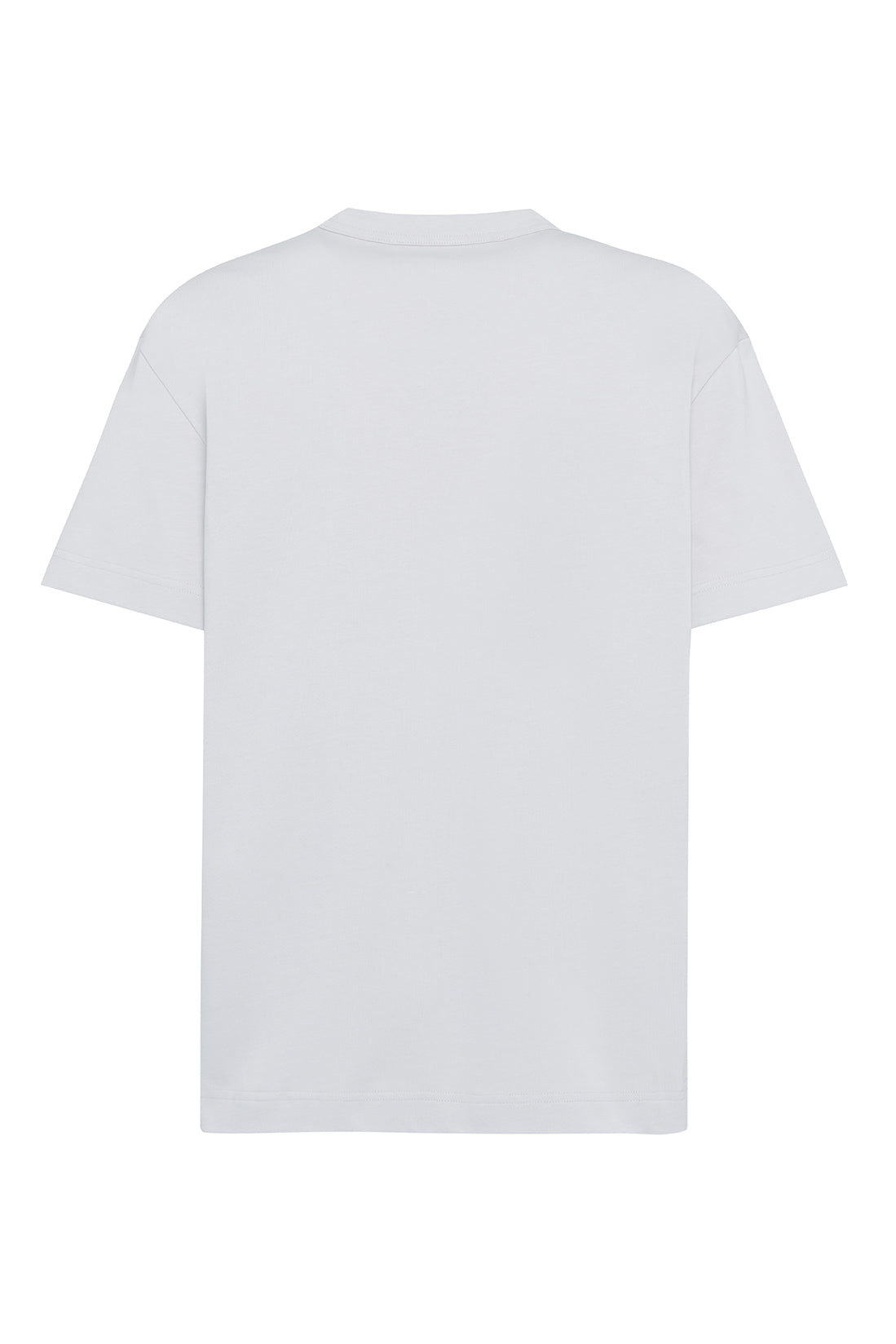 White Cotton T-shirt With Embroidered Logo