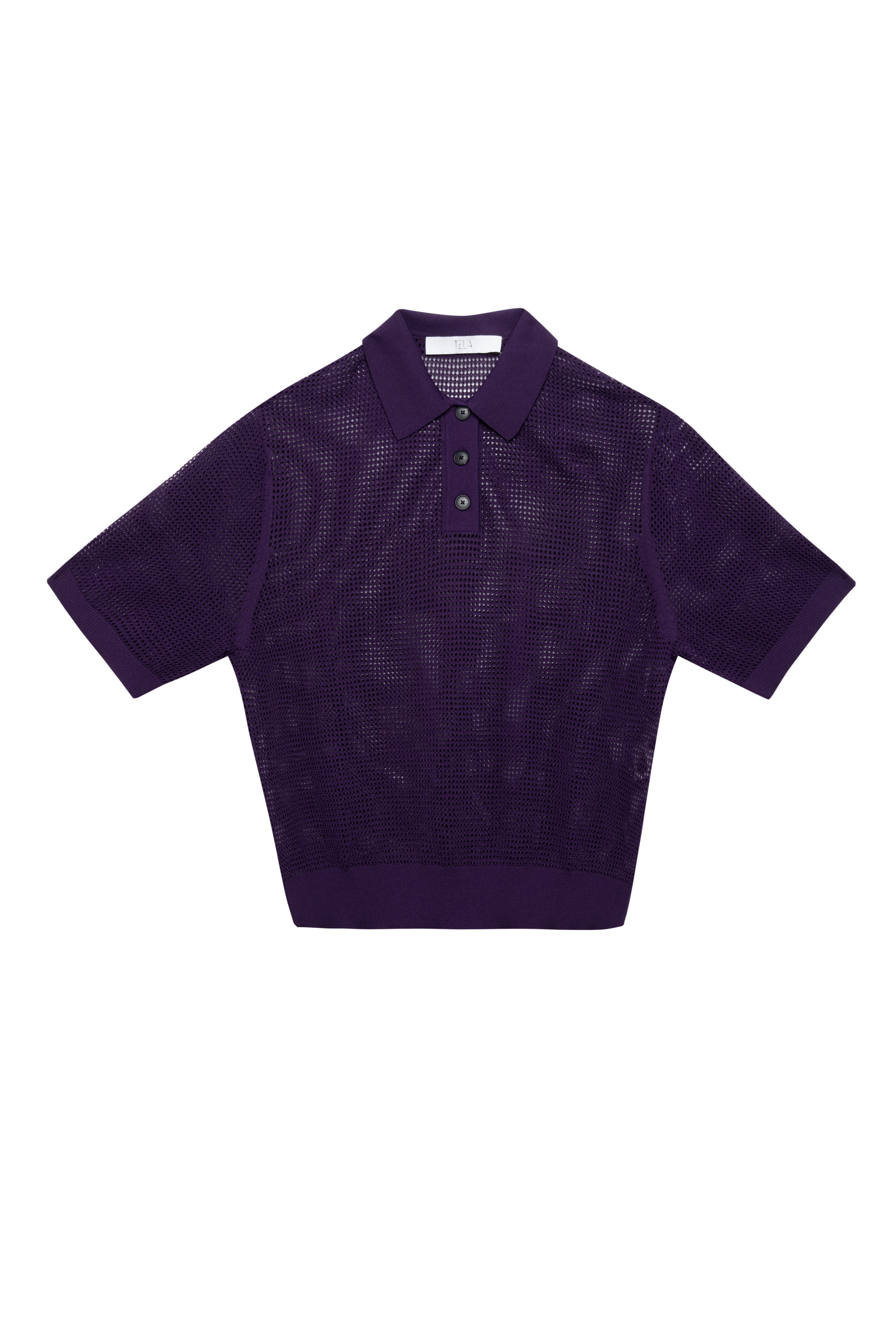 Short-Sleeve Mesh T-Shirt In Purple Color