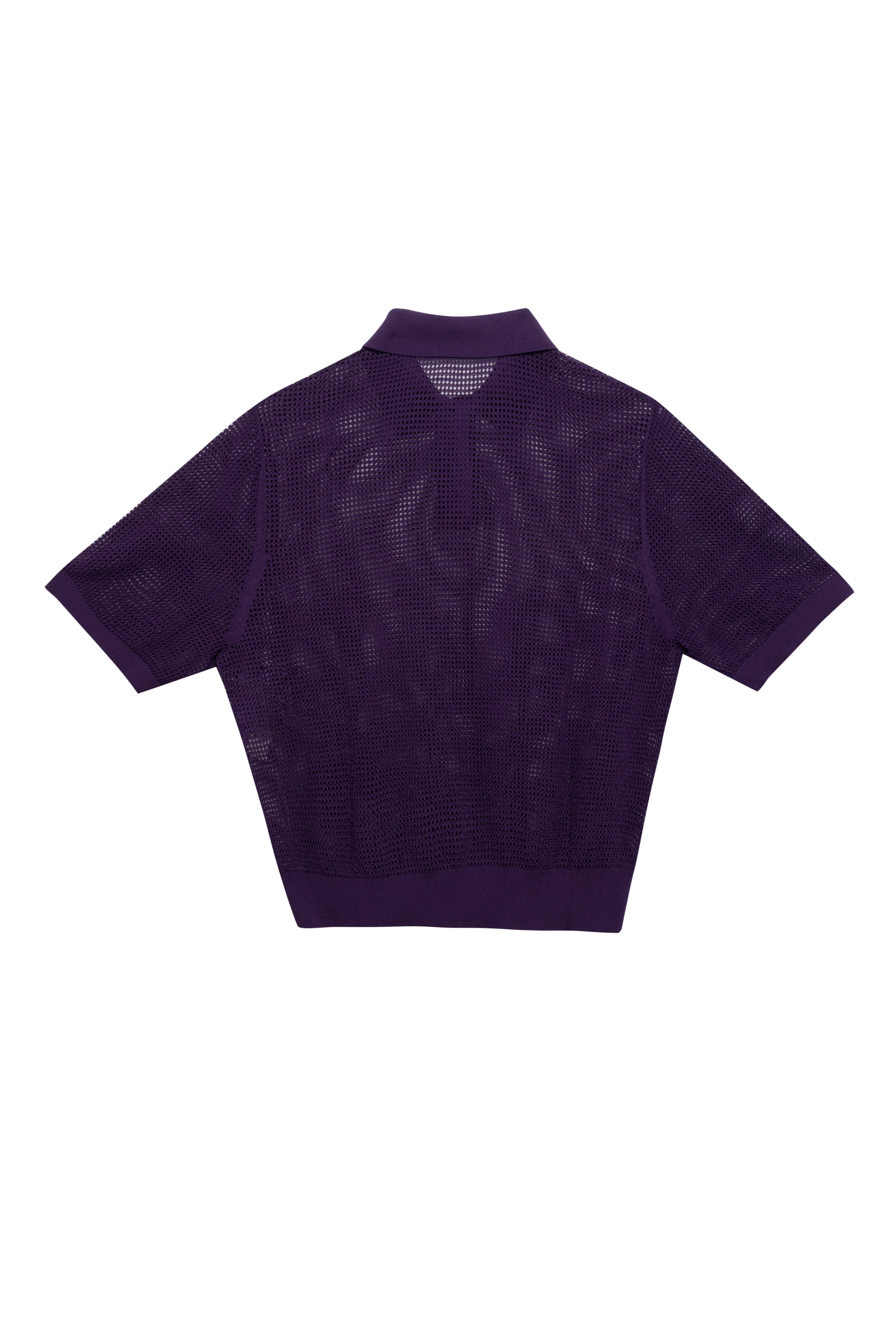 Short-Sleeve Mesh T-Shirt In Purple Color