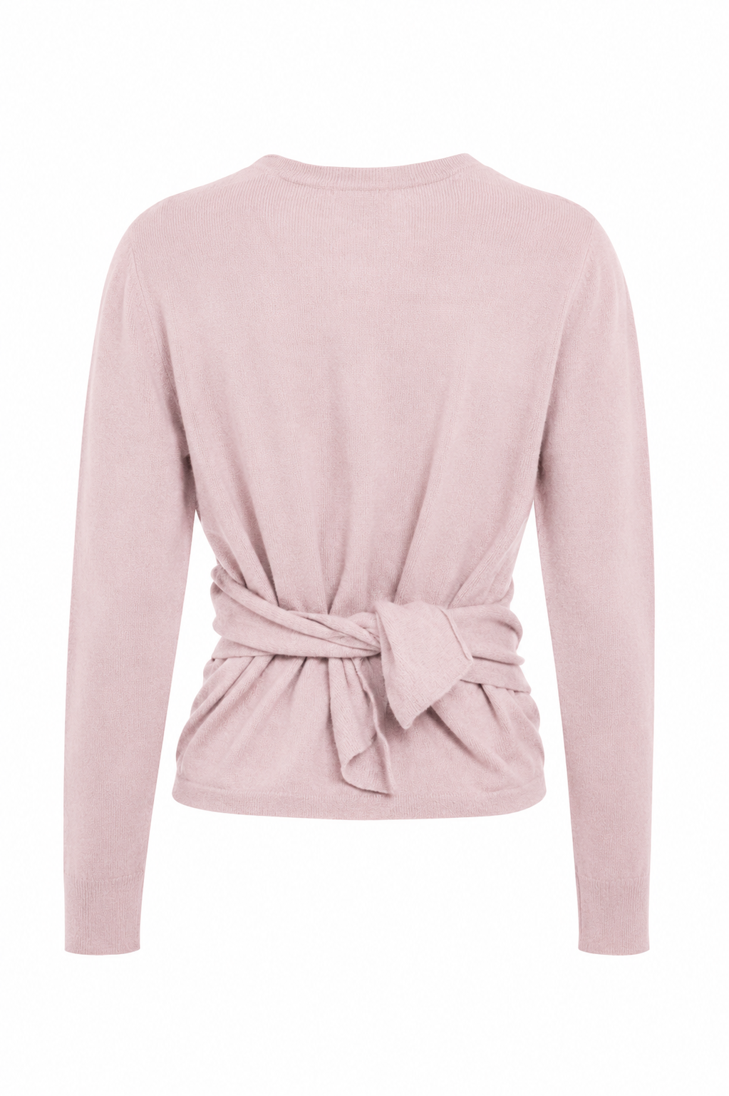 Long-Sleeve Crossover-Front Top With Back Closure In Pink