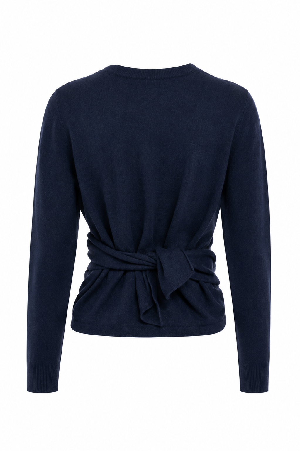 Long-Sleeve Crossover-Front Top With Back Closure In Blue