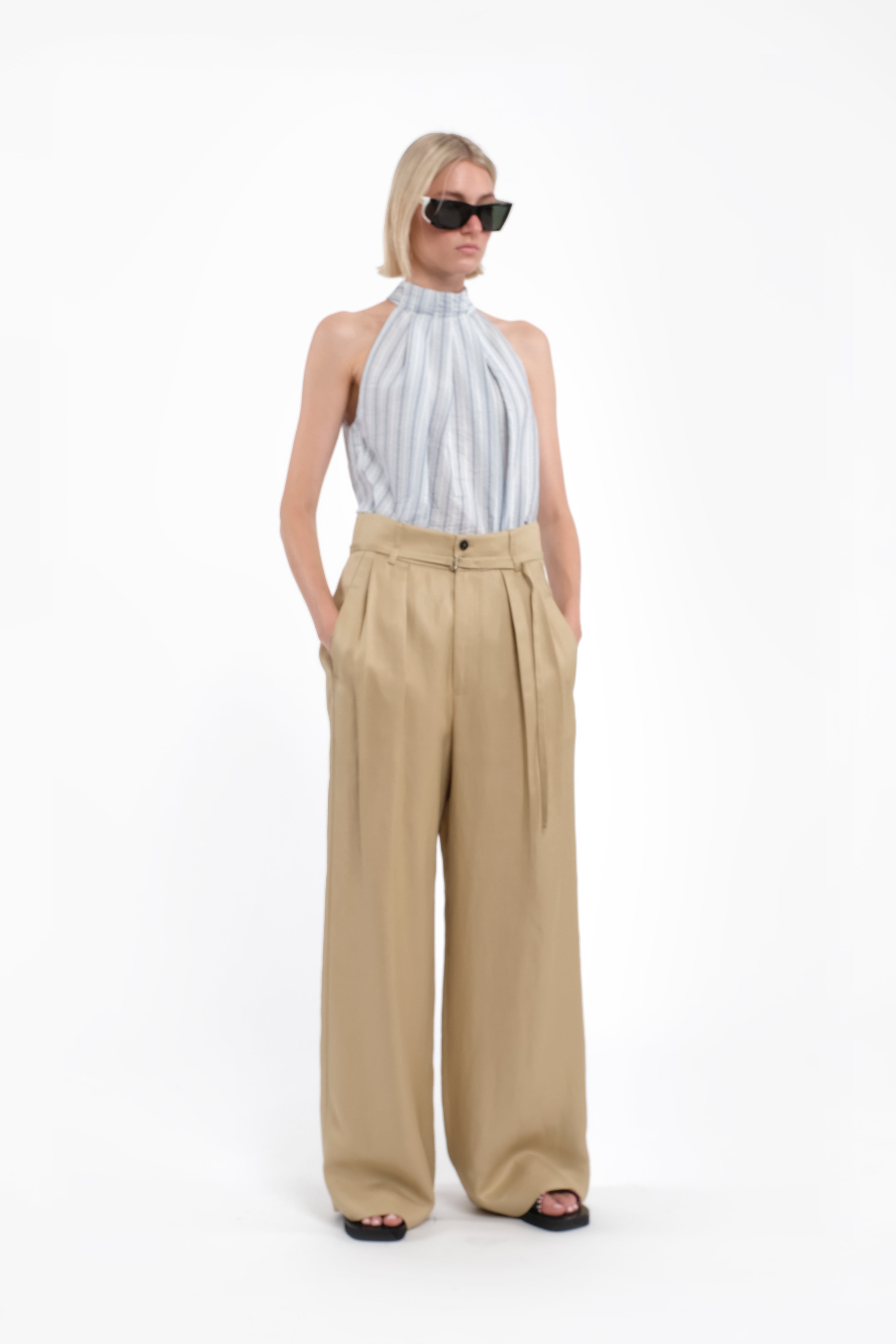 Striped Halter Tank Top