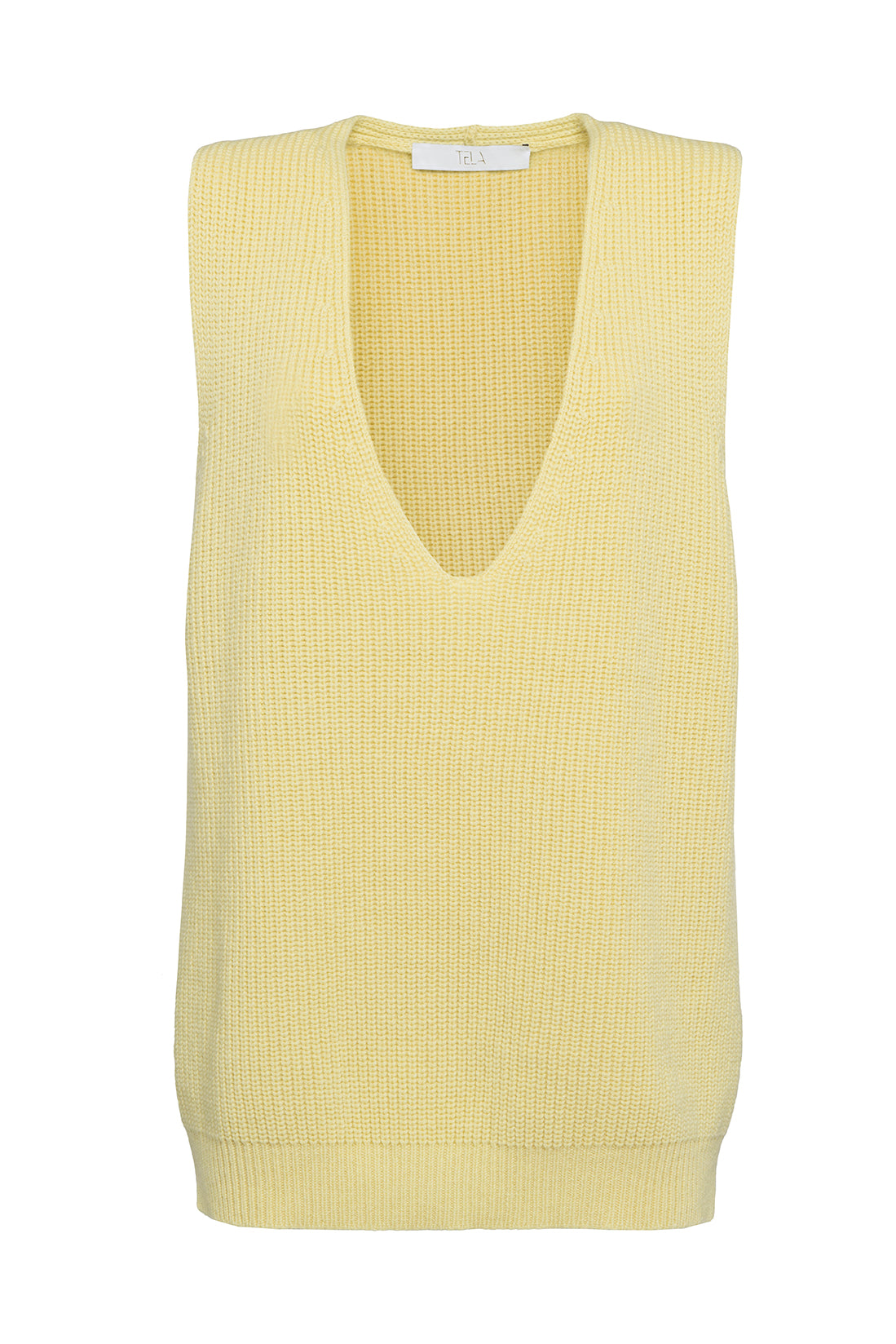 Yellow Merino Wool Vest