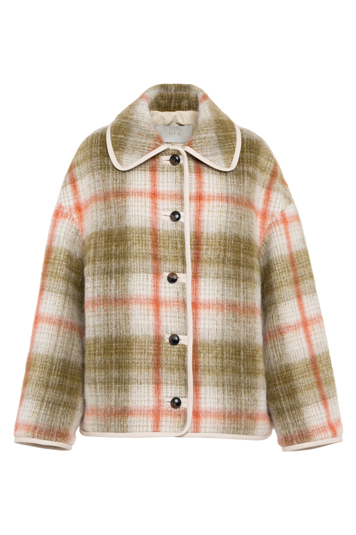 Checked Wool Cloth Jacket With Buttons