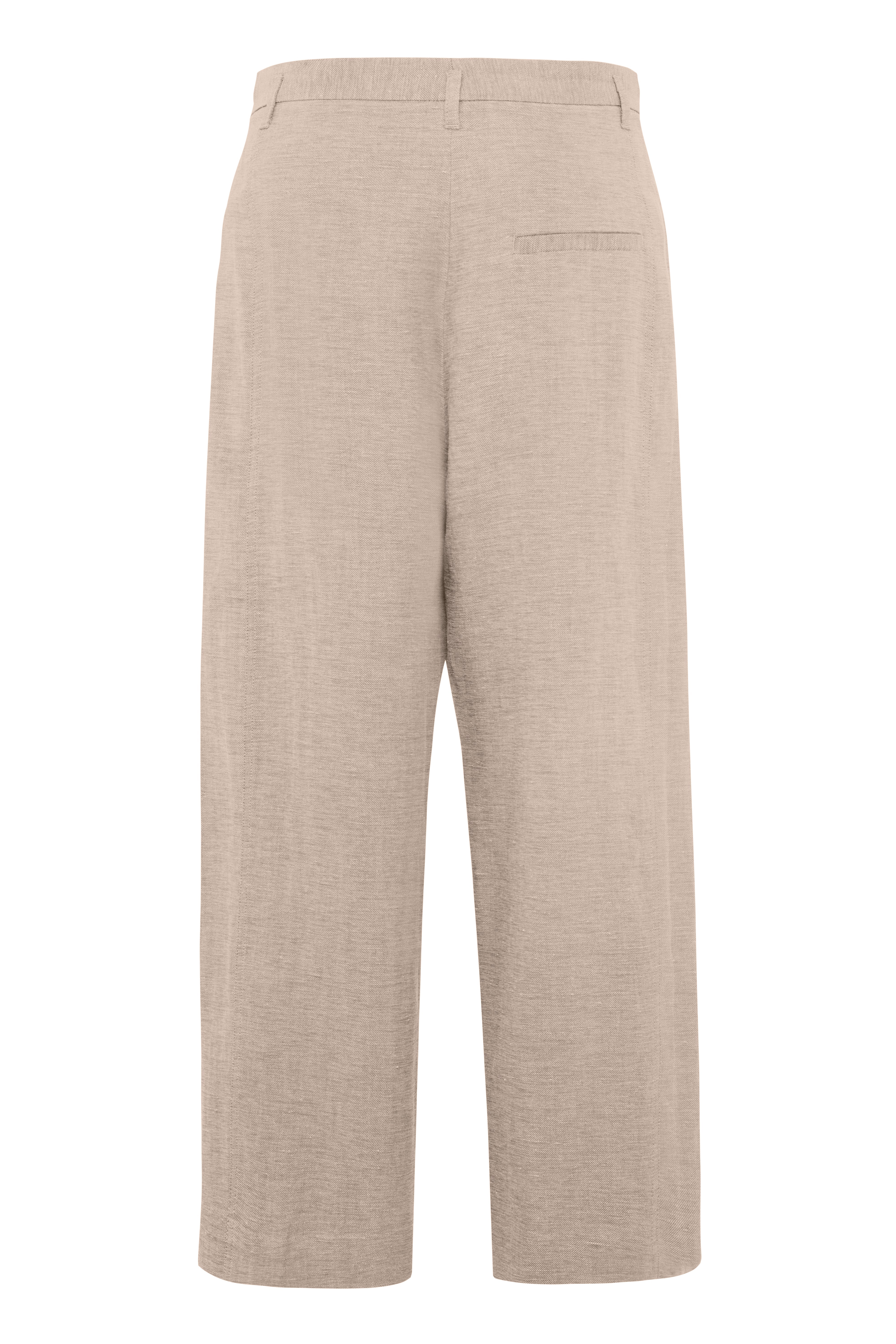 Elegant Straight Leg Linen Trousers In Beige Color