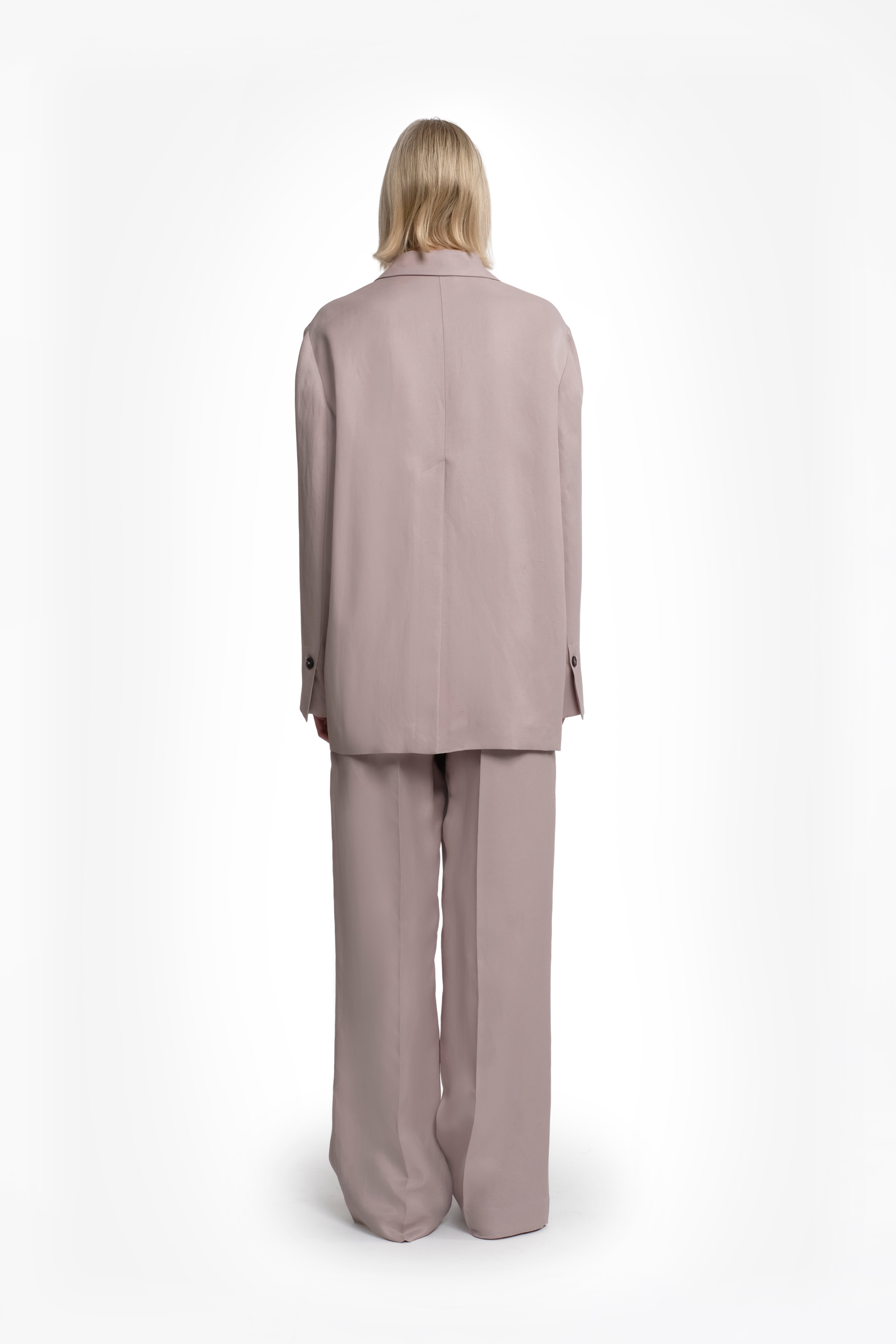 Blazer monopetto colore lilla con doppio bottone in viscosa 