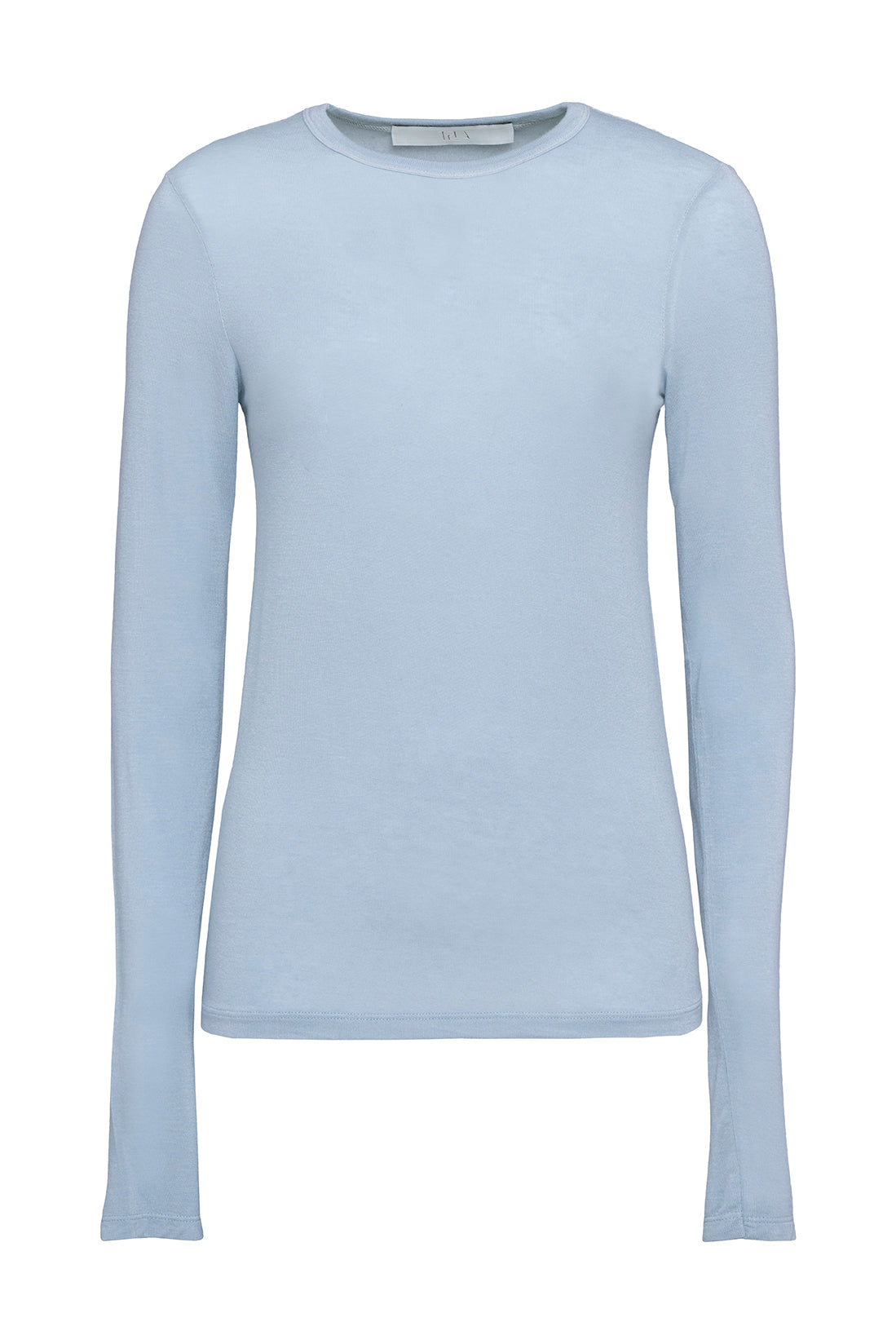 Light Blue Long-Sleeved Wool Jersey Top