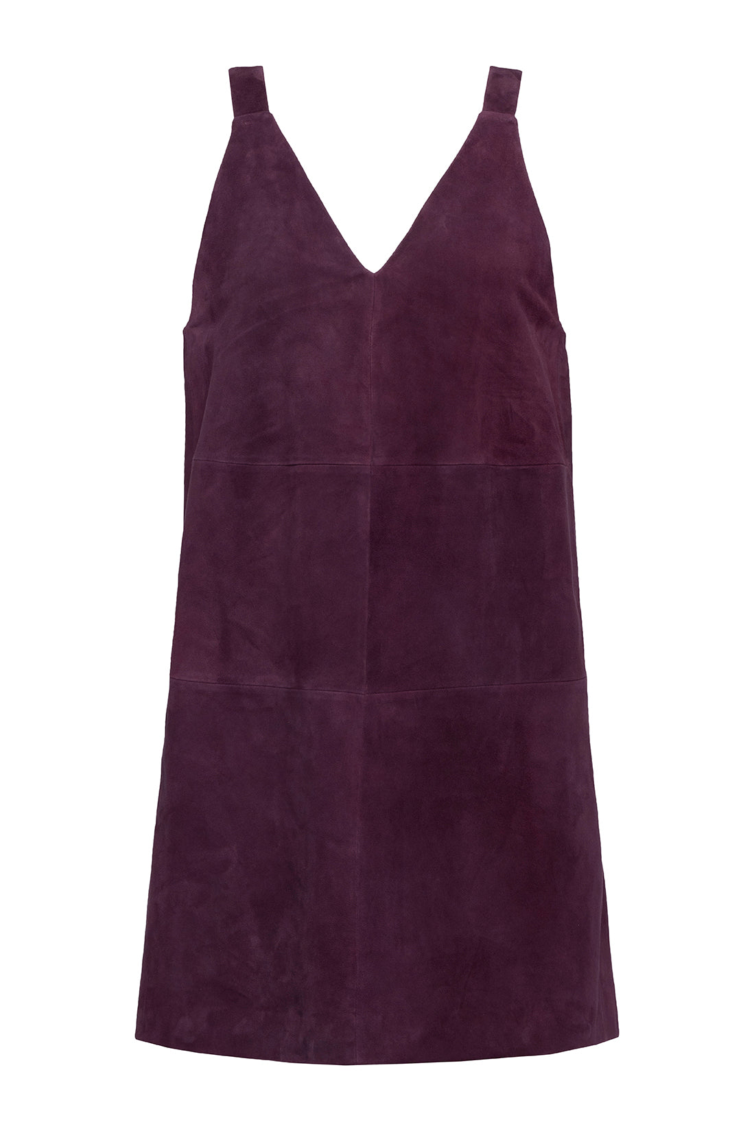 Sleeveless Mini Dress In Purple Suede
