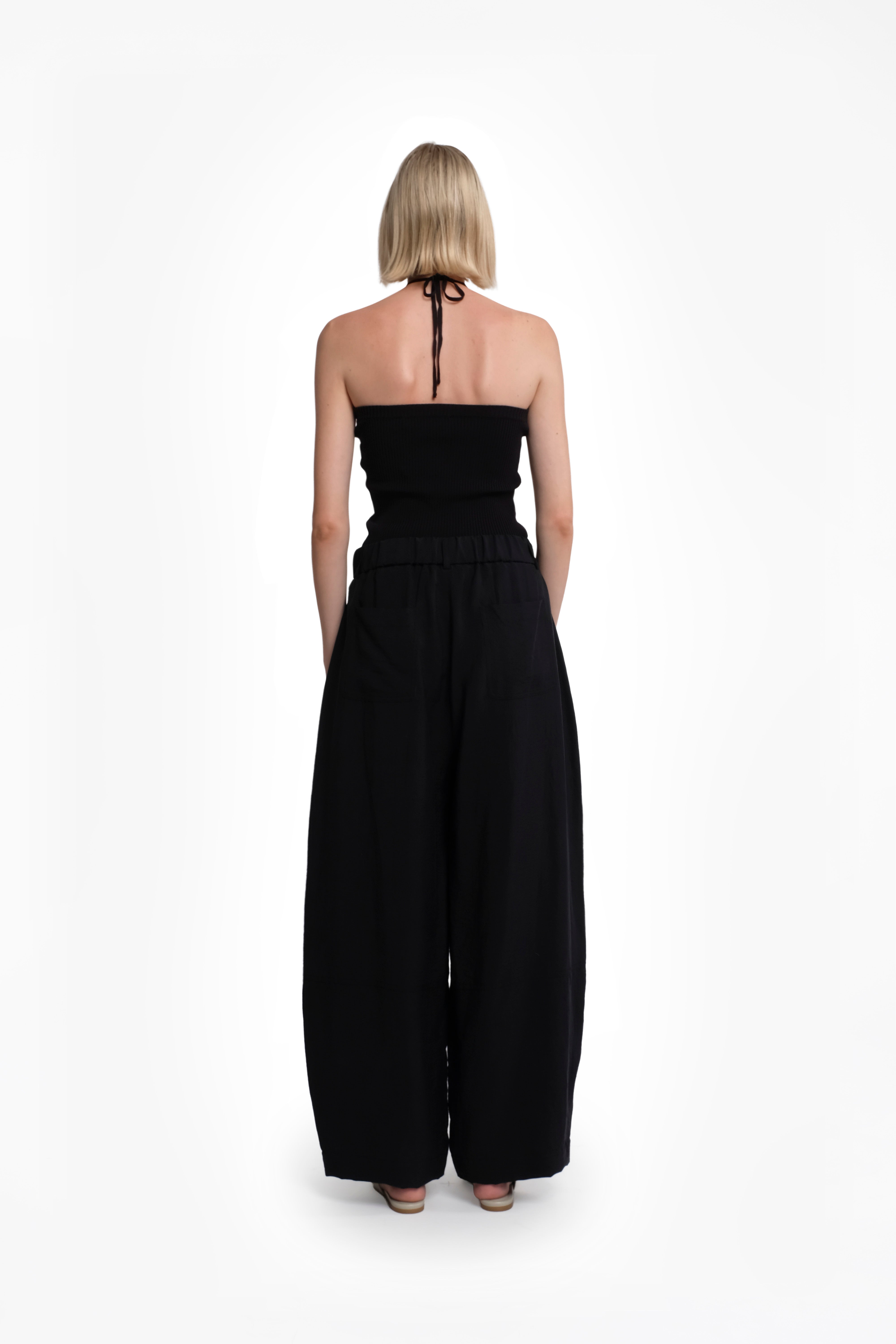 Soft Balloon Trousers In Coffee Tencel