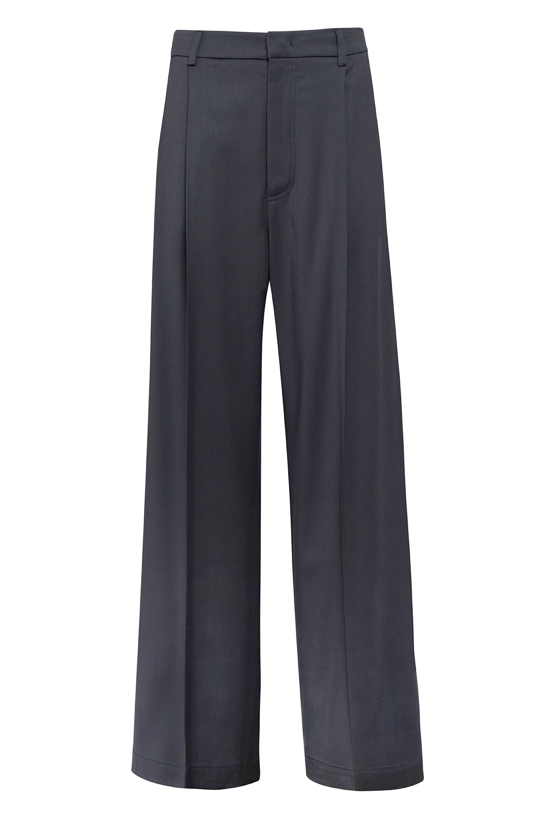 Dark Grey Regular-Fit Trousers In Technical Wool
