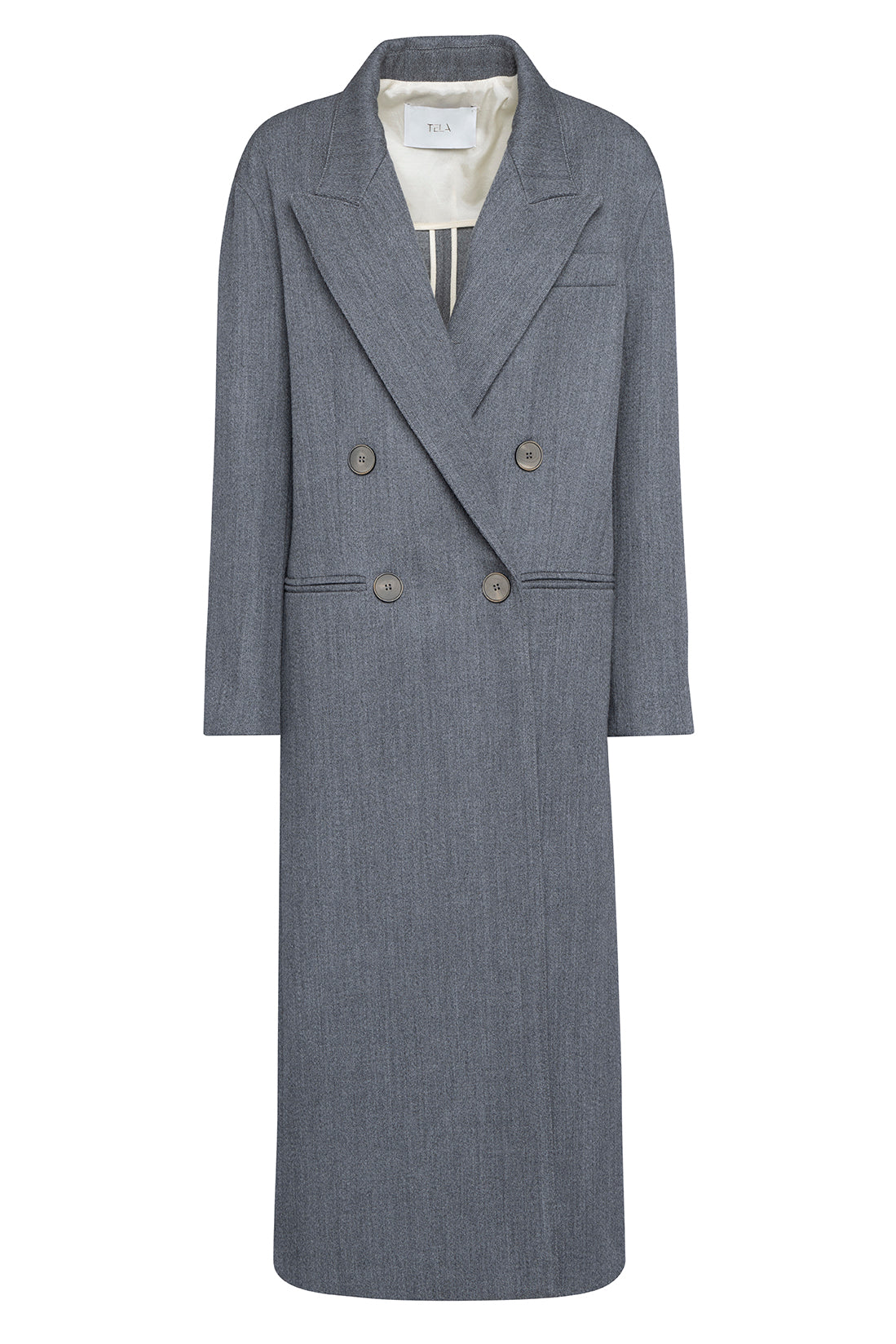 Grey Long Wool Coat