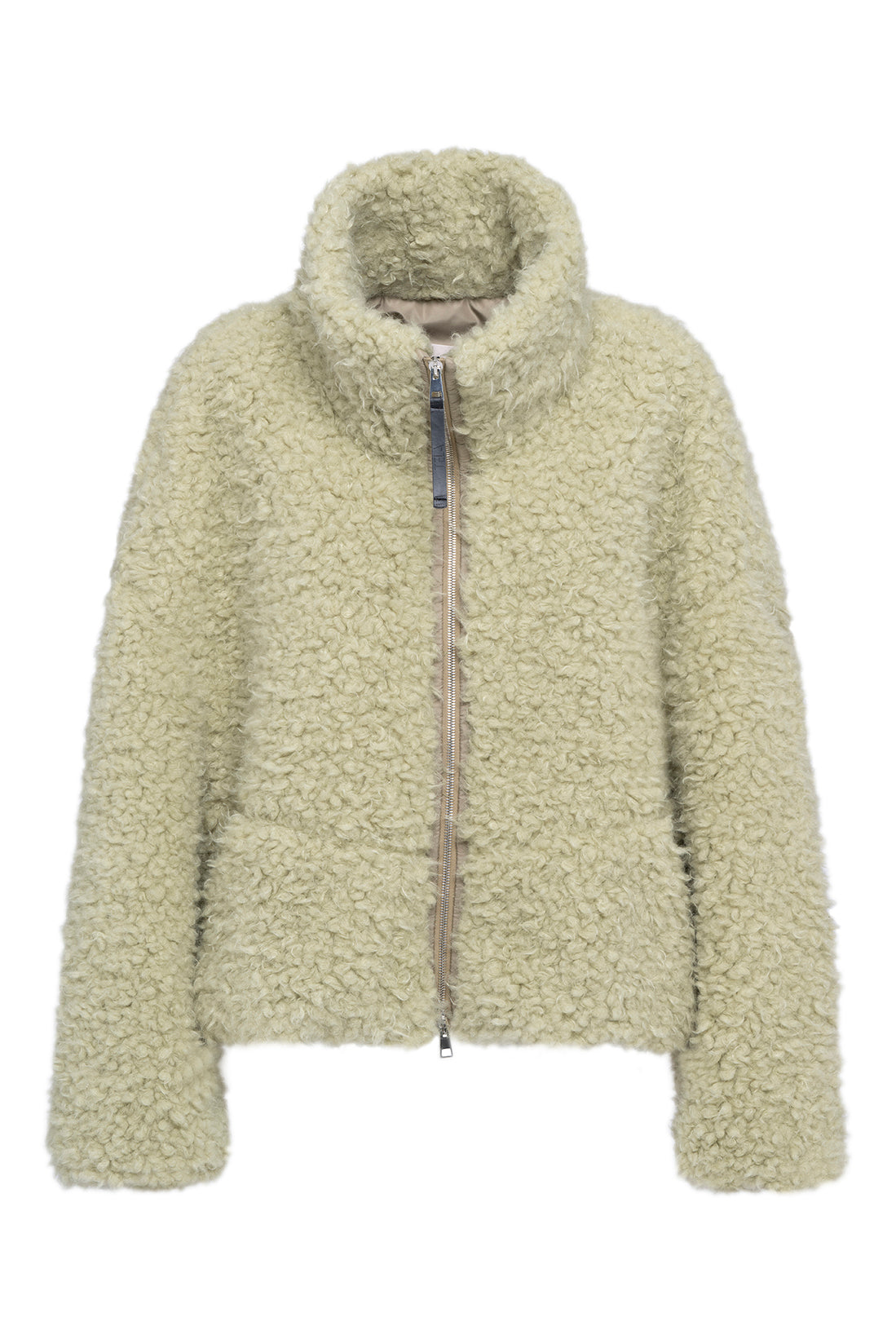 Light Green Zip-Up Teddy Jacket