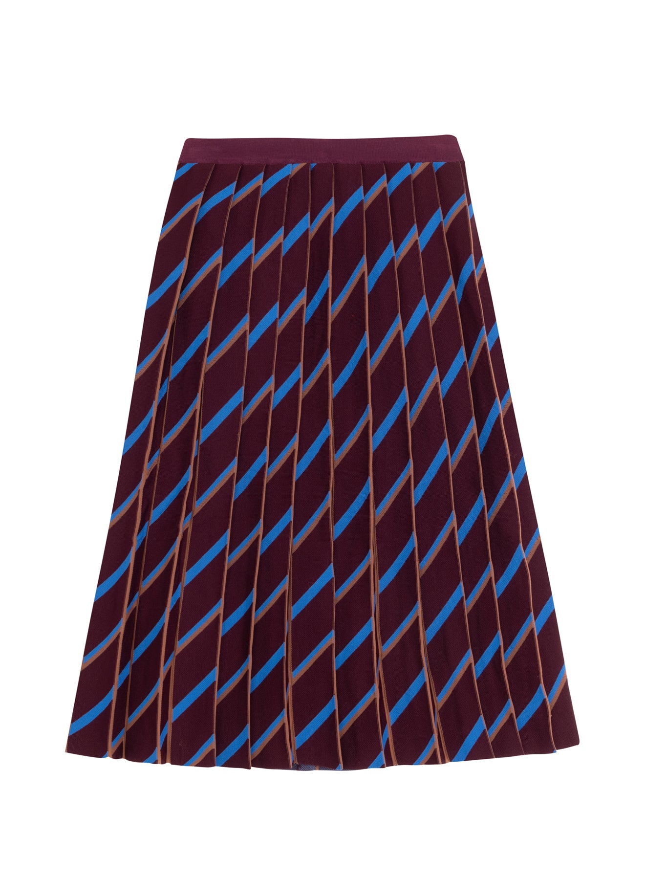 Burgundy Plisse Maxi Skirt