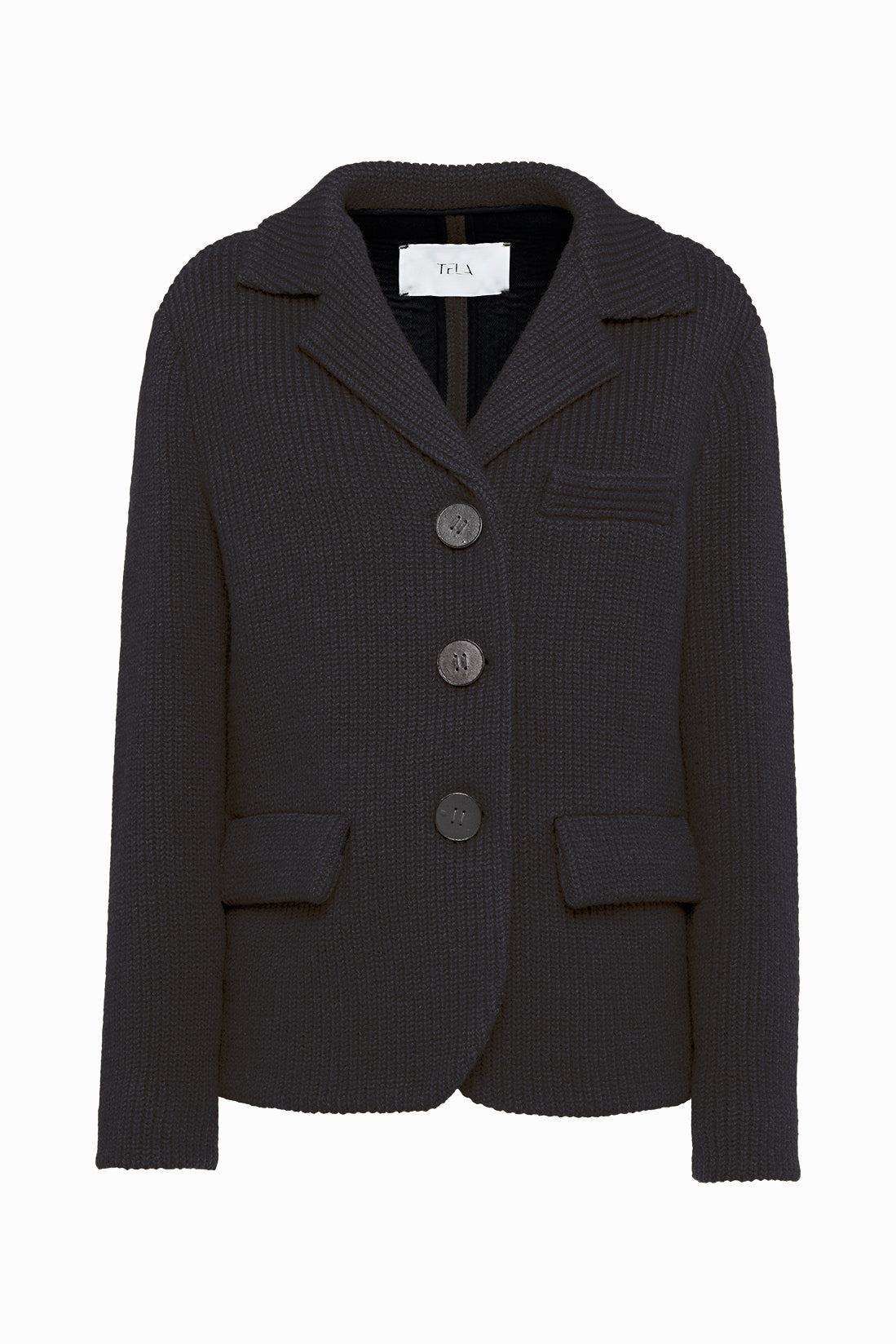 Charcoal Grey Wool Knit Jacket