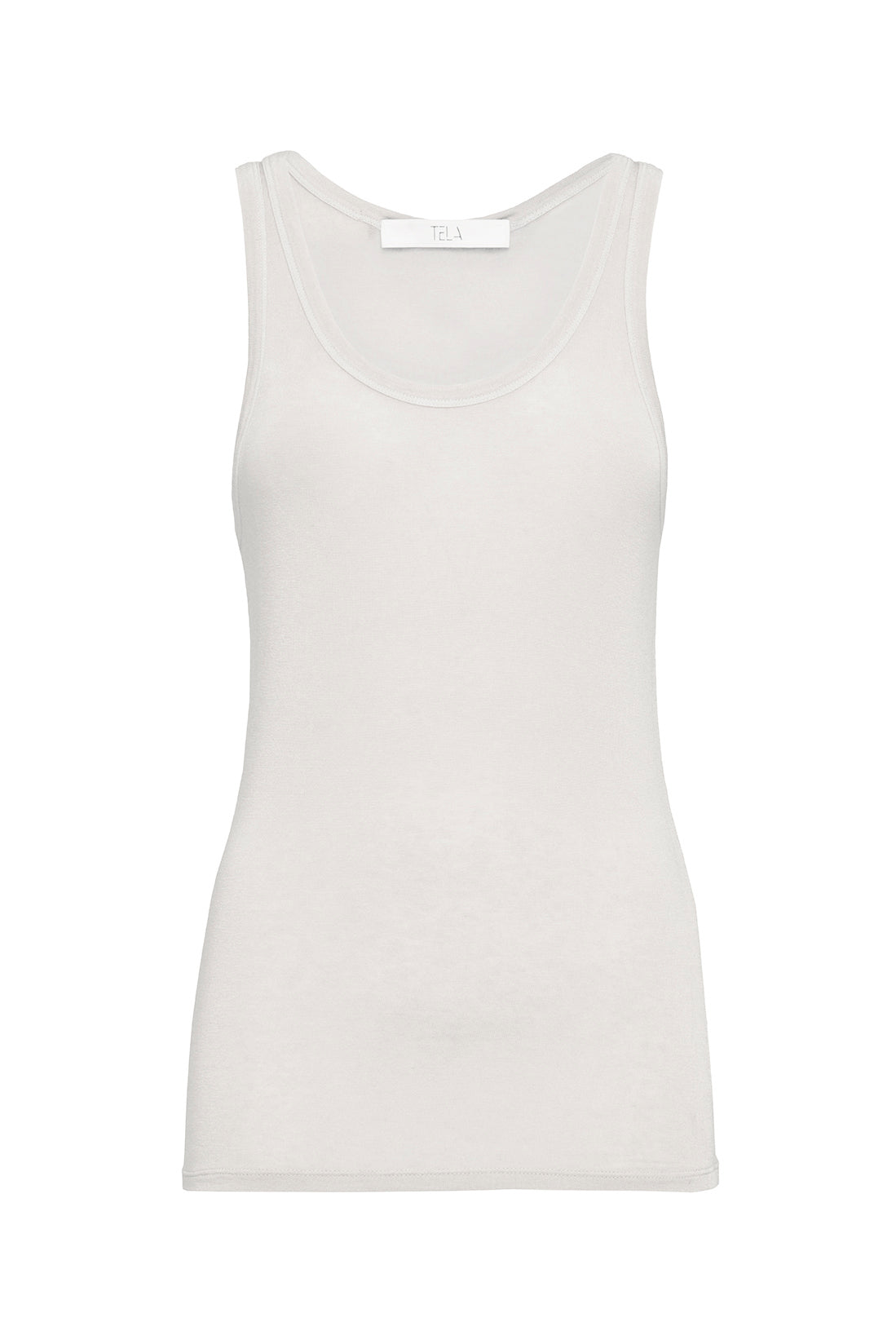 Chalk White Wool Jersey Tank Top