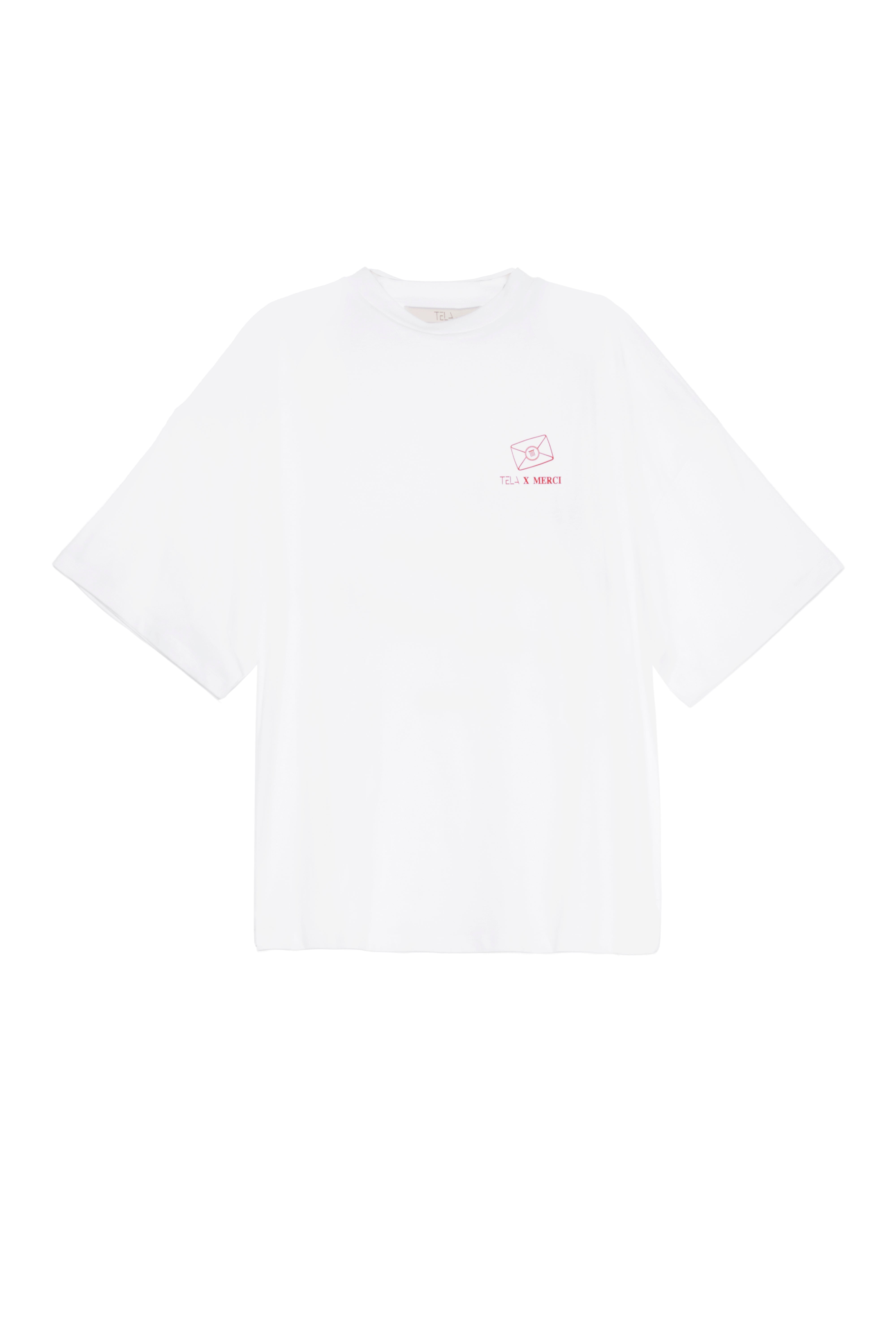 ESCLUSIVA ONLINE E A PARIGI: T-shirt oversize bianca in cotone - Love Letters from Verona
