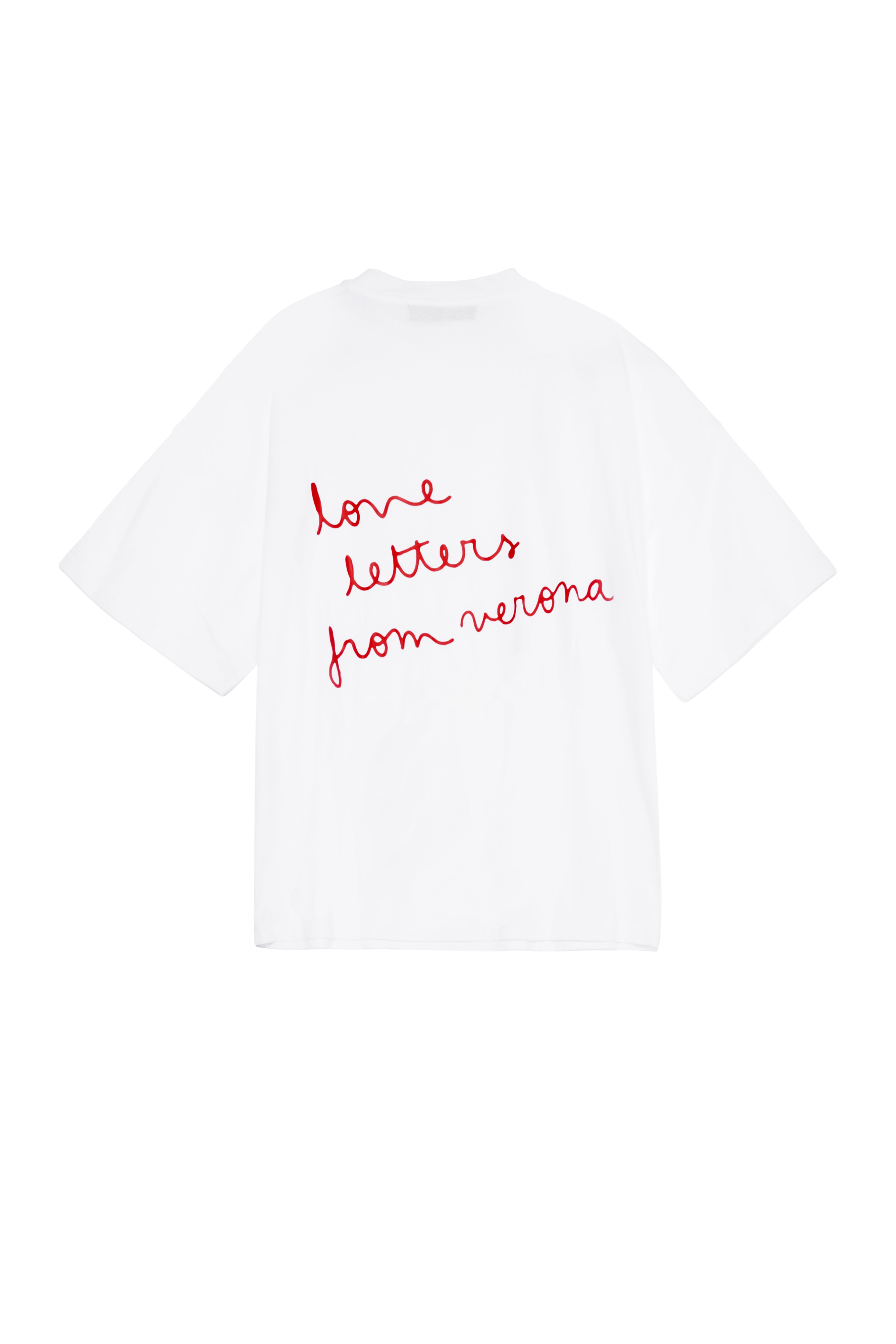ESCLUSIVA ONLINE E A PARIGI: T-shirt oversize bianca in cotone - Love Letters from Verona