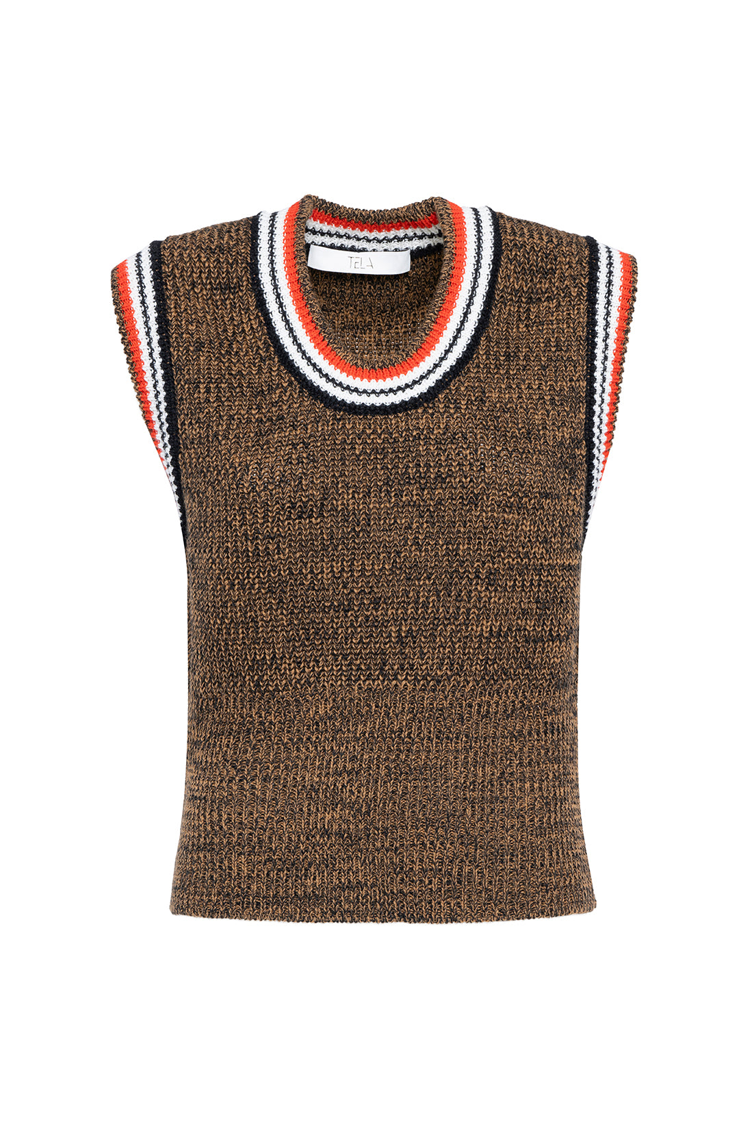 Brown Wool-Blend Vest