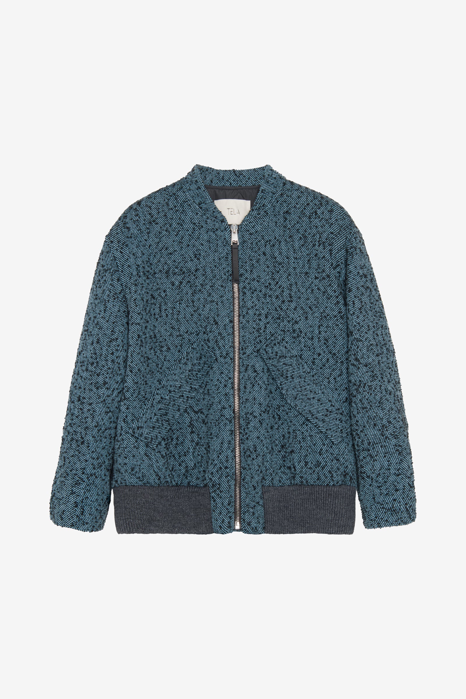 Teal Wool Bomber