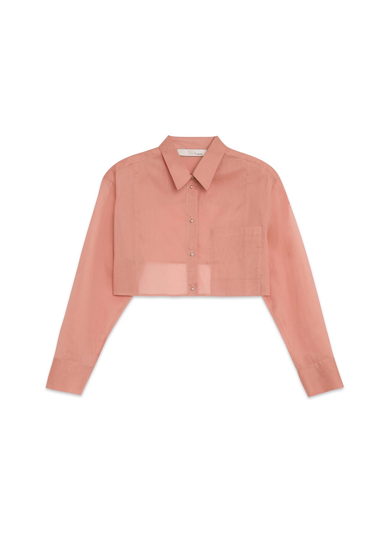 Cropped Cotton Voile Shirt