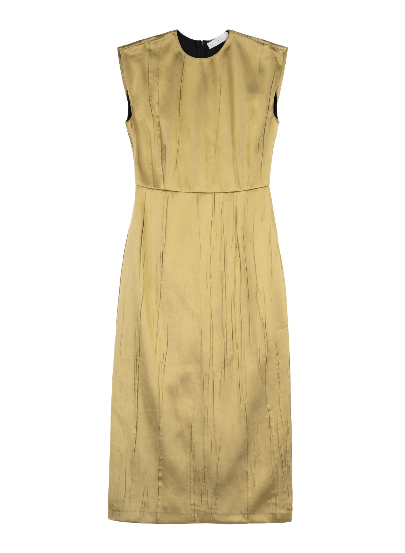 Crinkle Satin Midi Dress