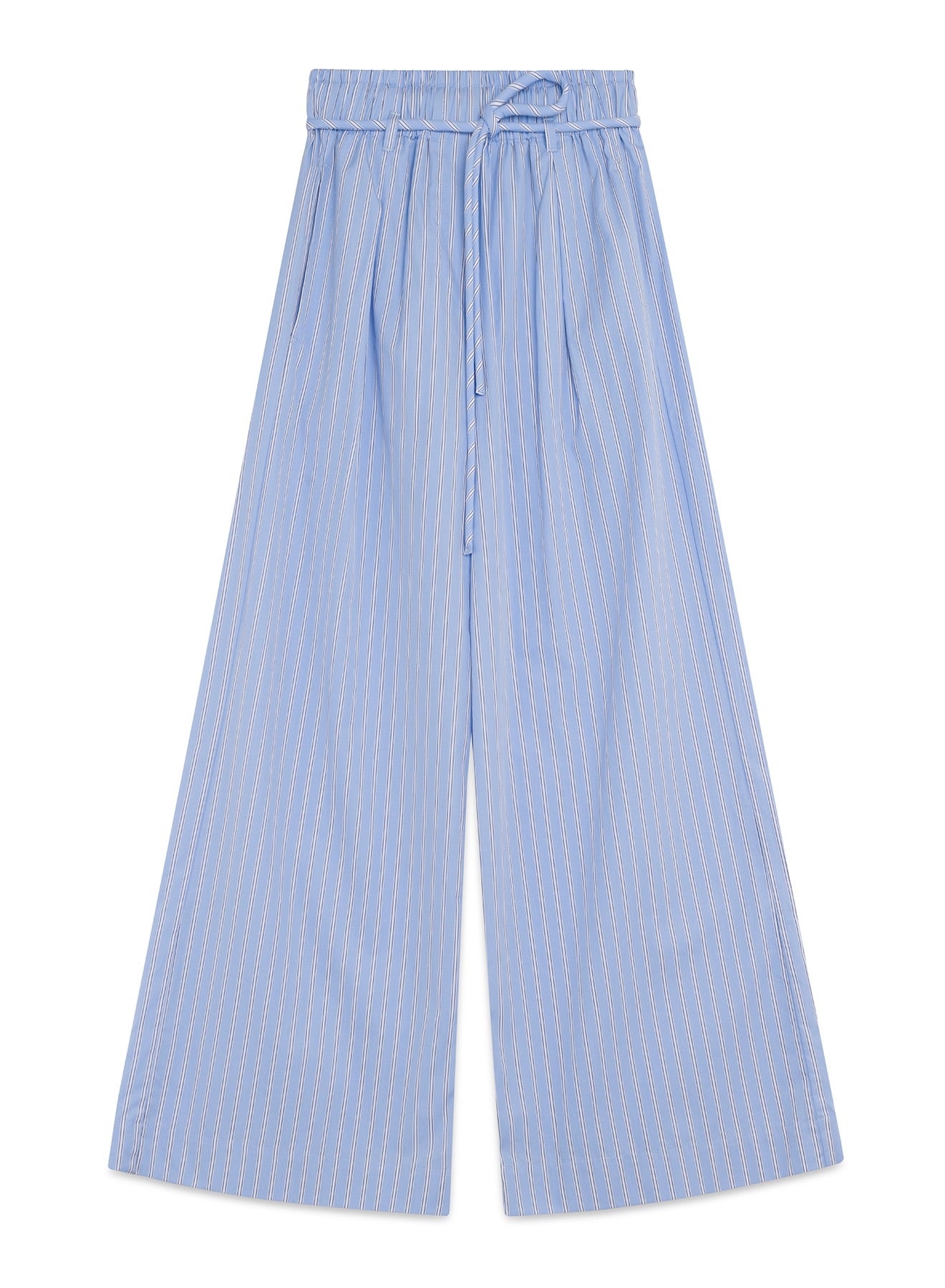 Pinstriped Cotton Trousers