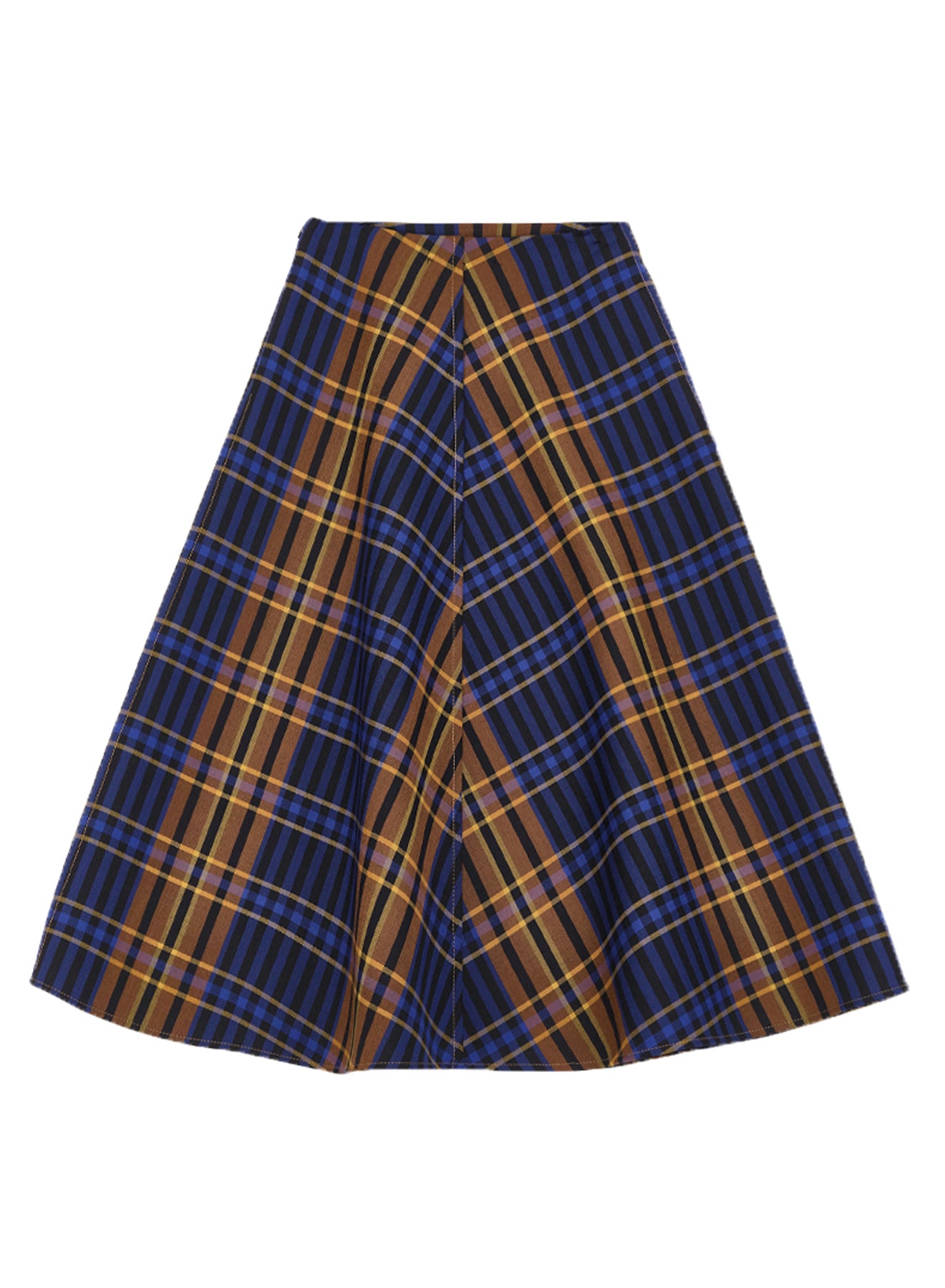 Wide Tartan Maxi Skirt