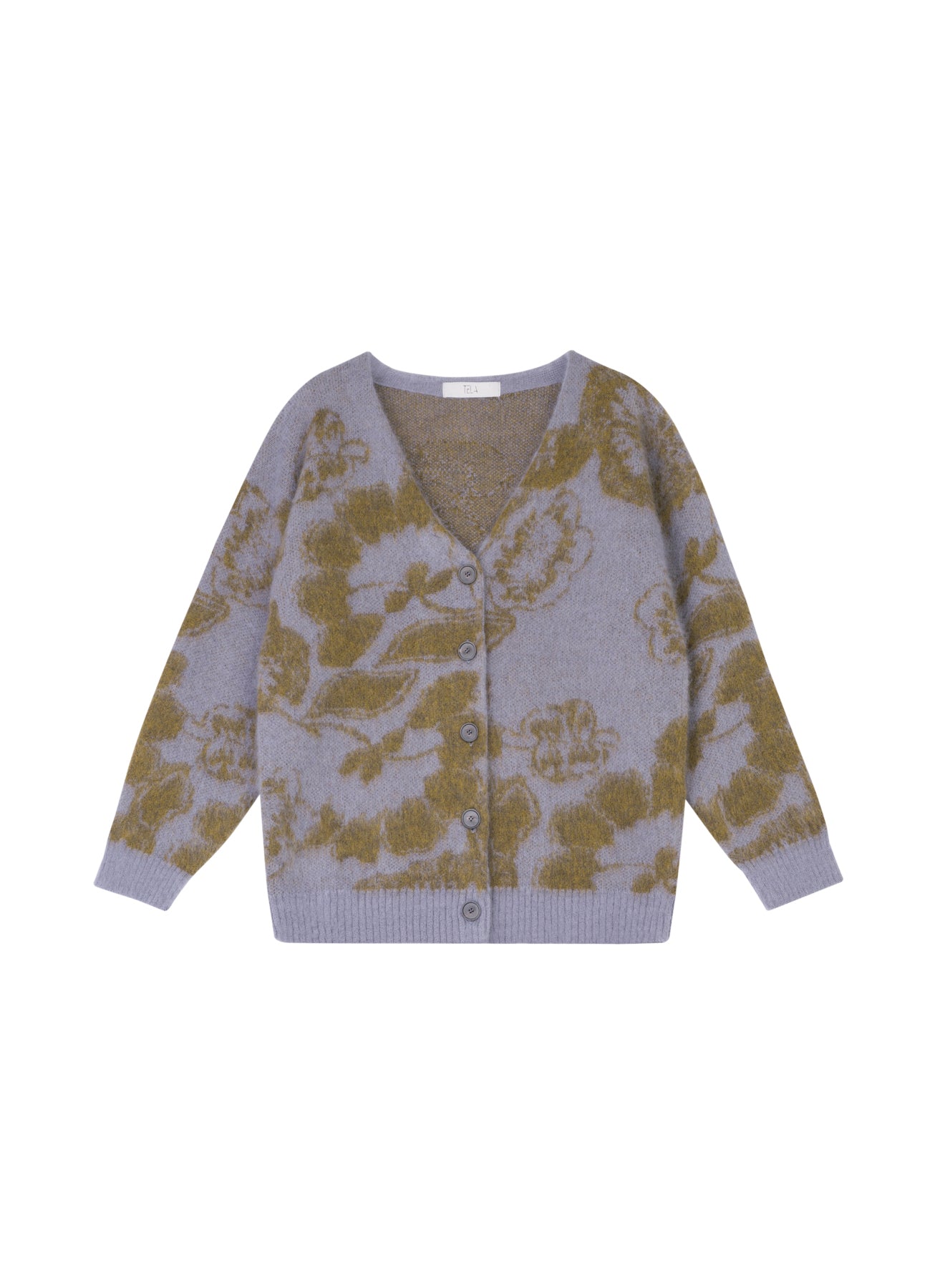 Cardigan in lana con motivo jacquard