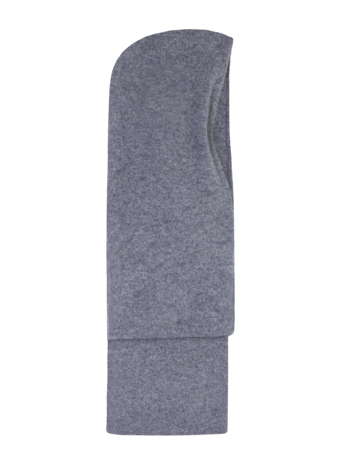 Grey Stretch Alpaca Hooded Scarf