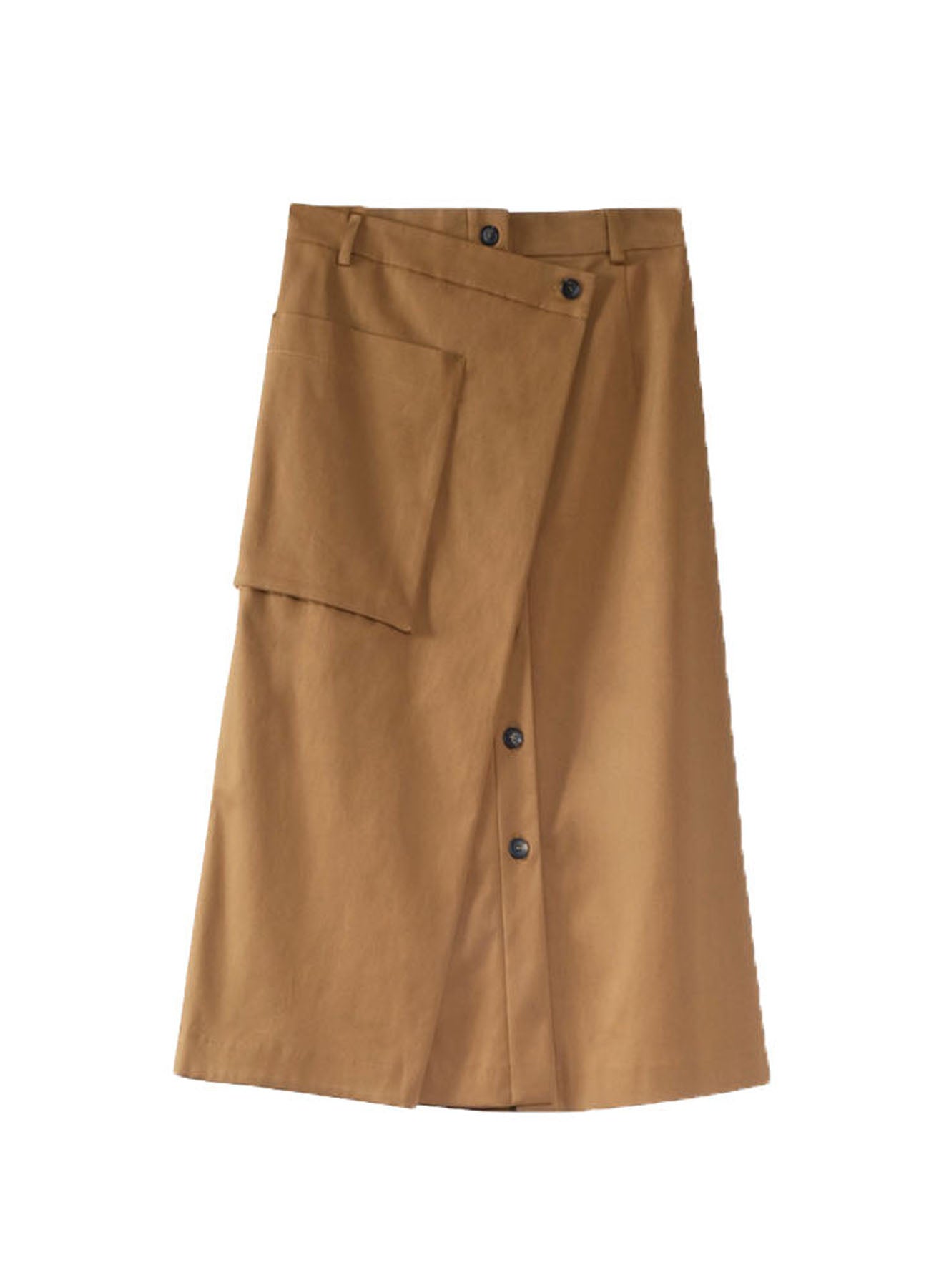 Moka Folded Cotton Skirt