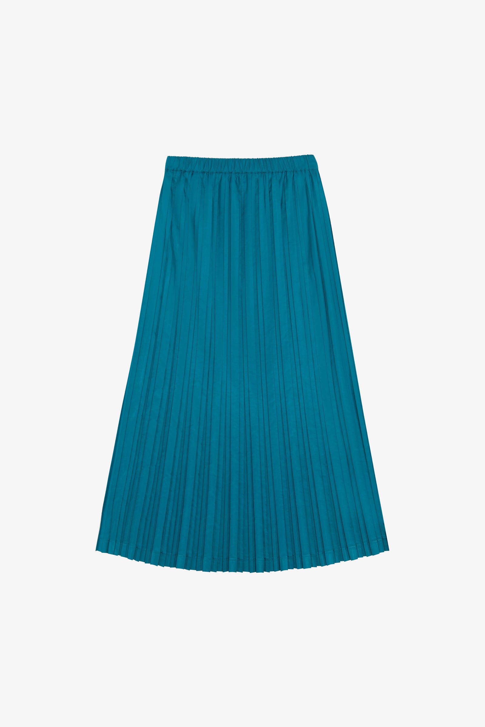 Teal Blue Pleated Skirt