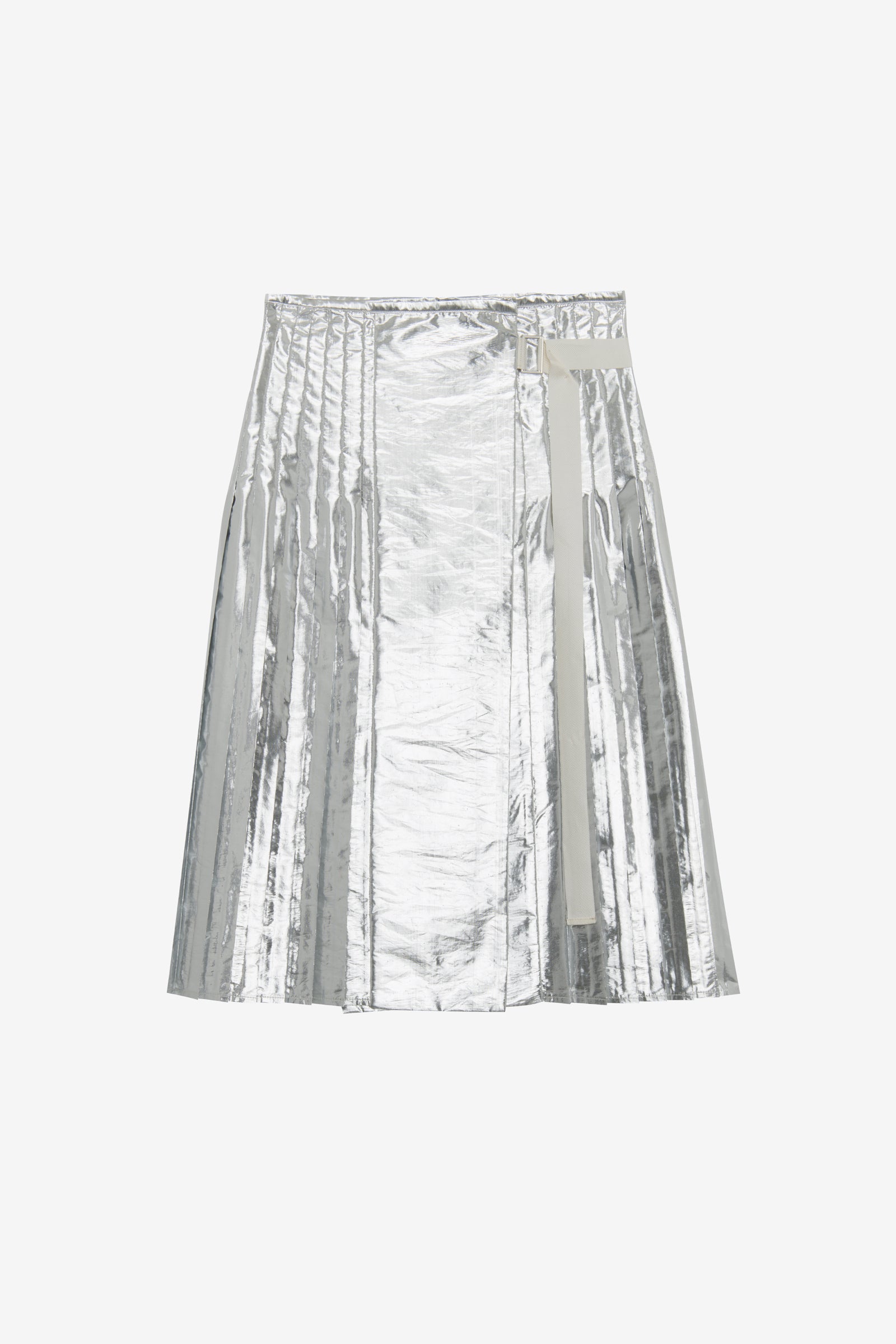 Silver Pleated Skirt