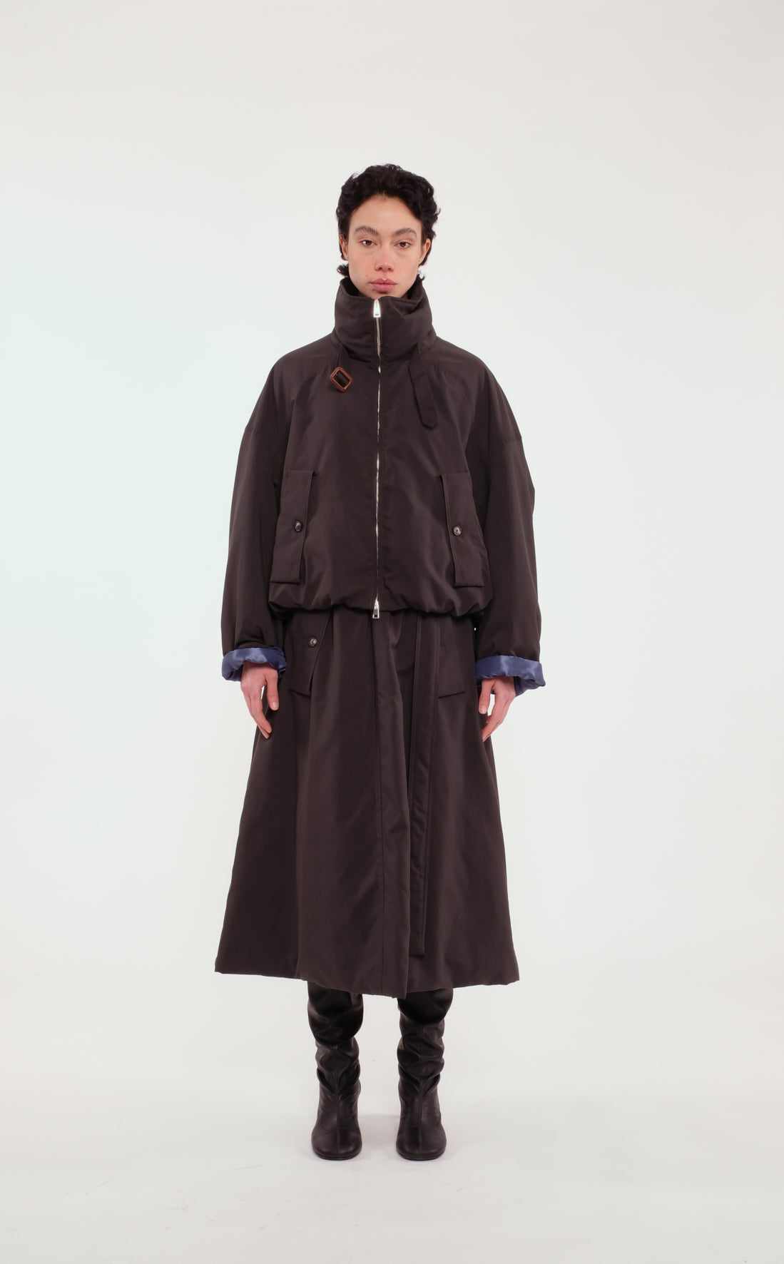Cropped Nylon Jacket