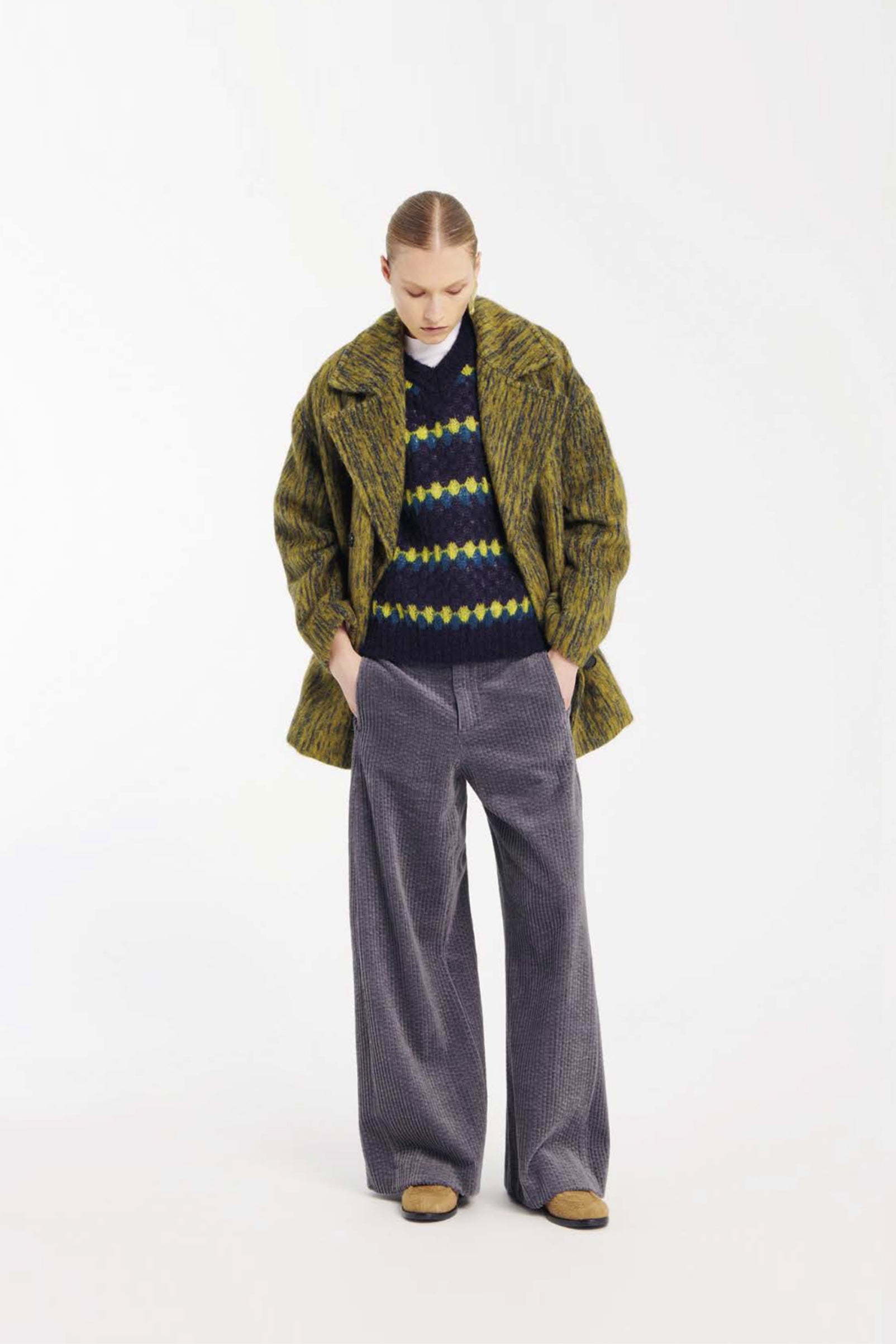 Gilet in lana jacquard