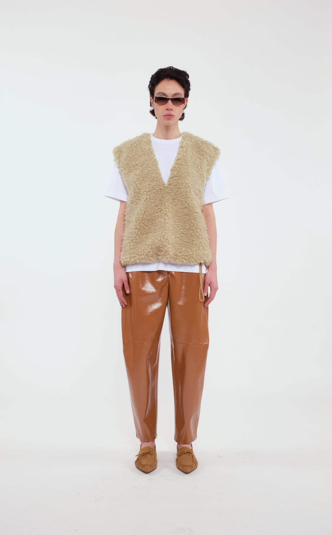 Light Green Faux Fur Vest