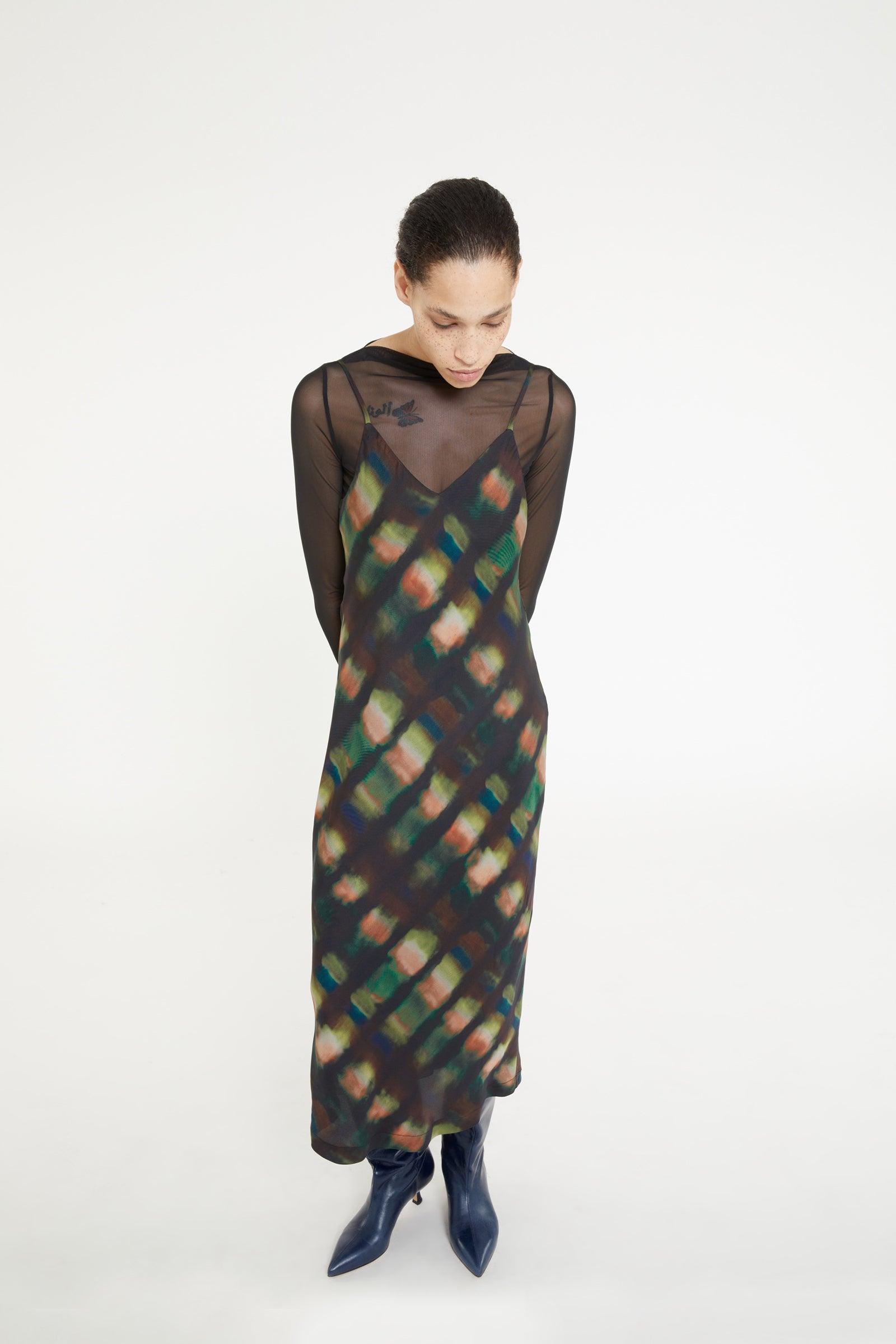 Blurred Silk Dress
