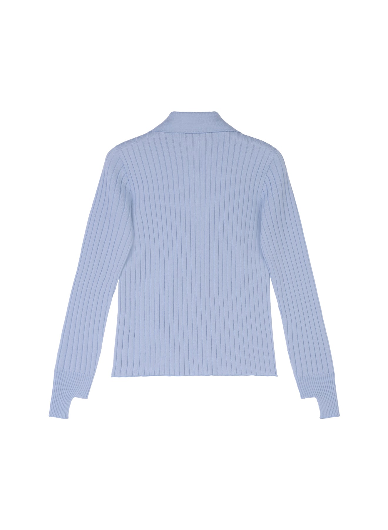 Ribbed Polo Shirt In Merino Wool