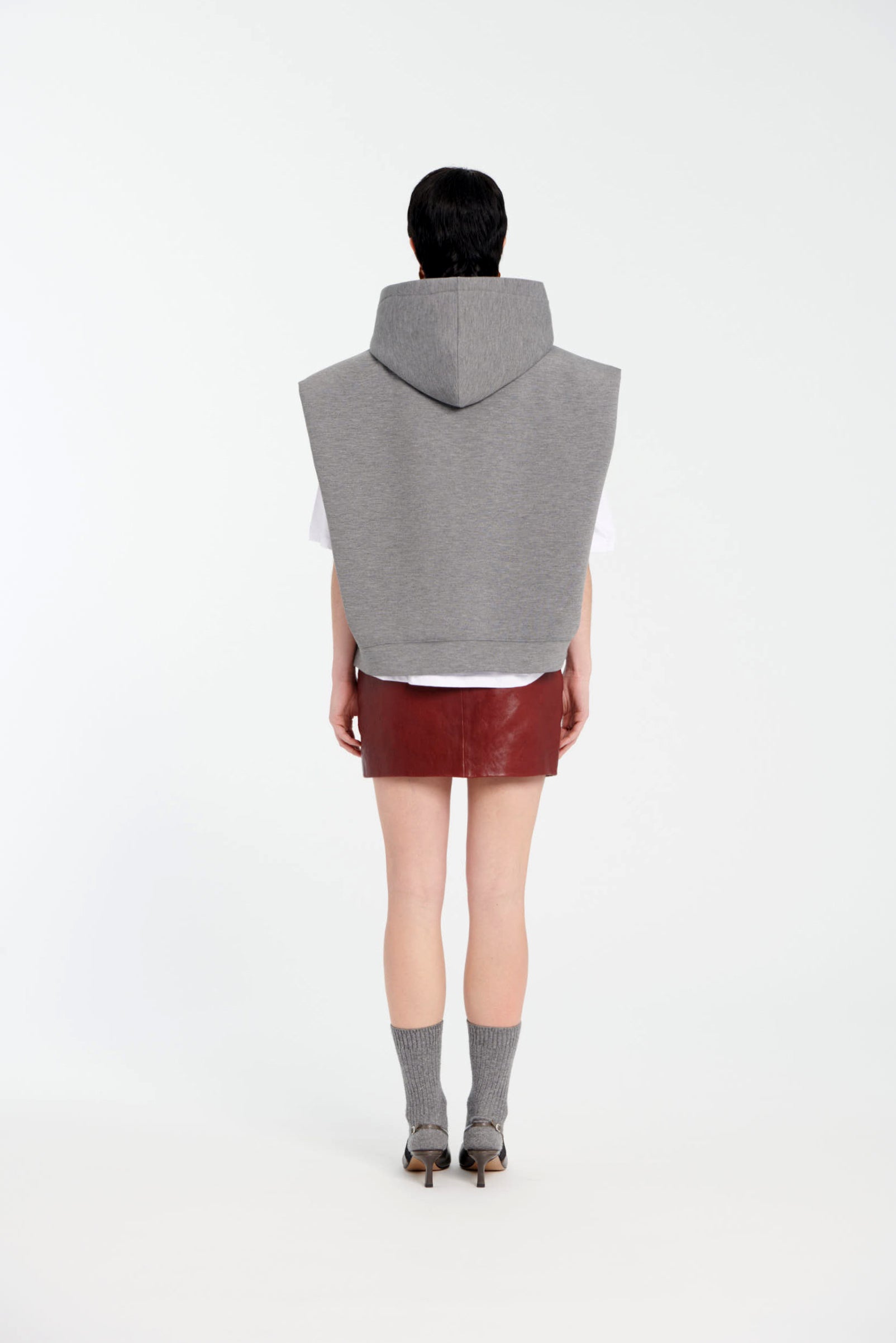 Felpa senza maniche in jersey Scuba