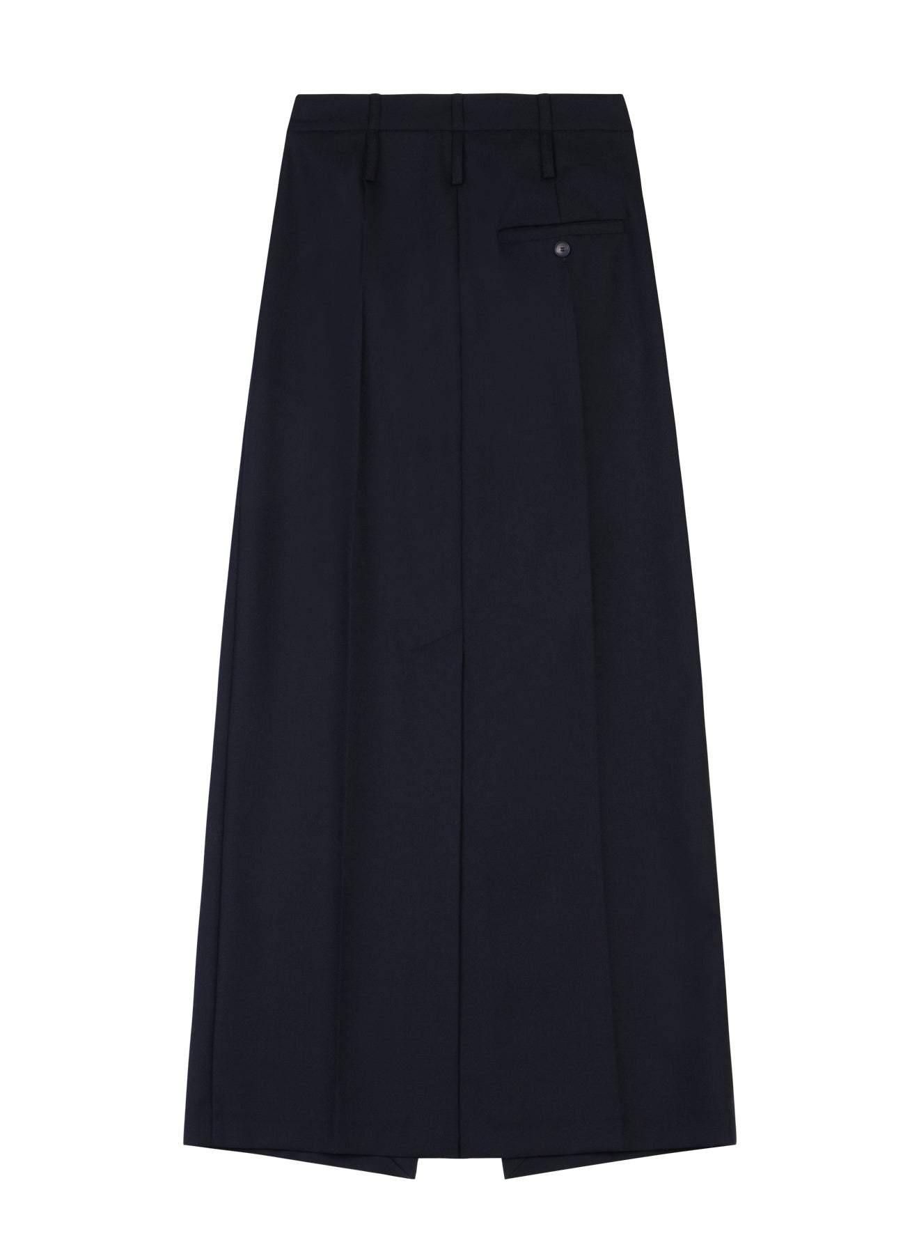 Black Maxi Skirt In Technical Wool